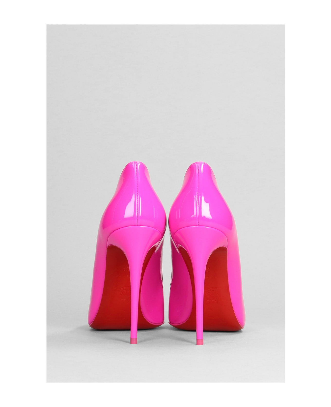 Christian Louboutin Hot Chick Sling 100 Pumps In Fuxia Patent Leather - fuxia