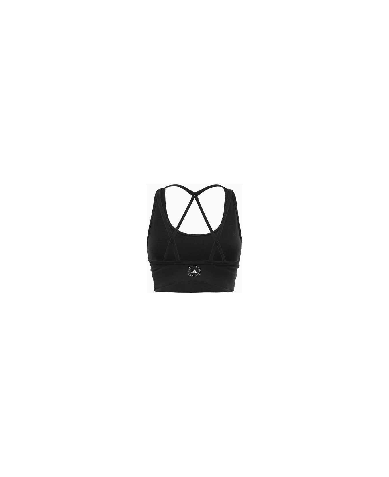 Adidas by Stella McCartney Truestrength Yoga Medium Support Sports Bra - BLACK/WHITE