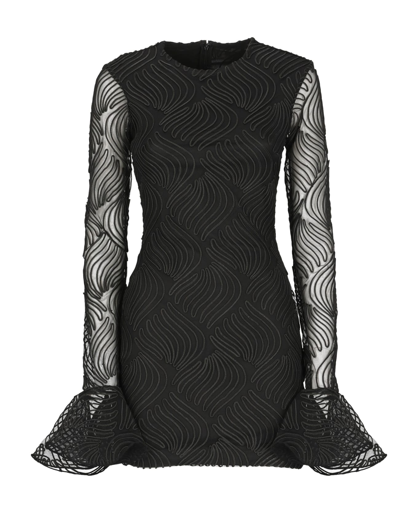 Rotate by Birger Christensen Dress With Relief Pattern - Black