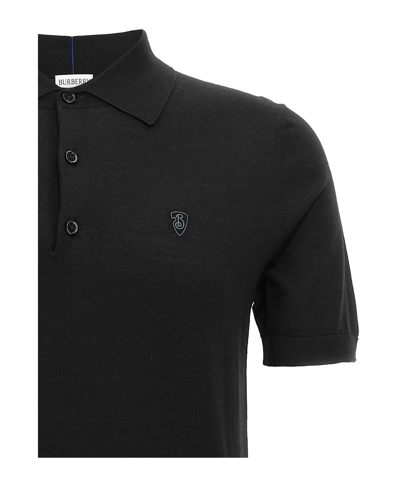 Burberry Wool Polo Shirt - Black  