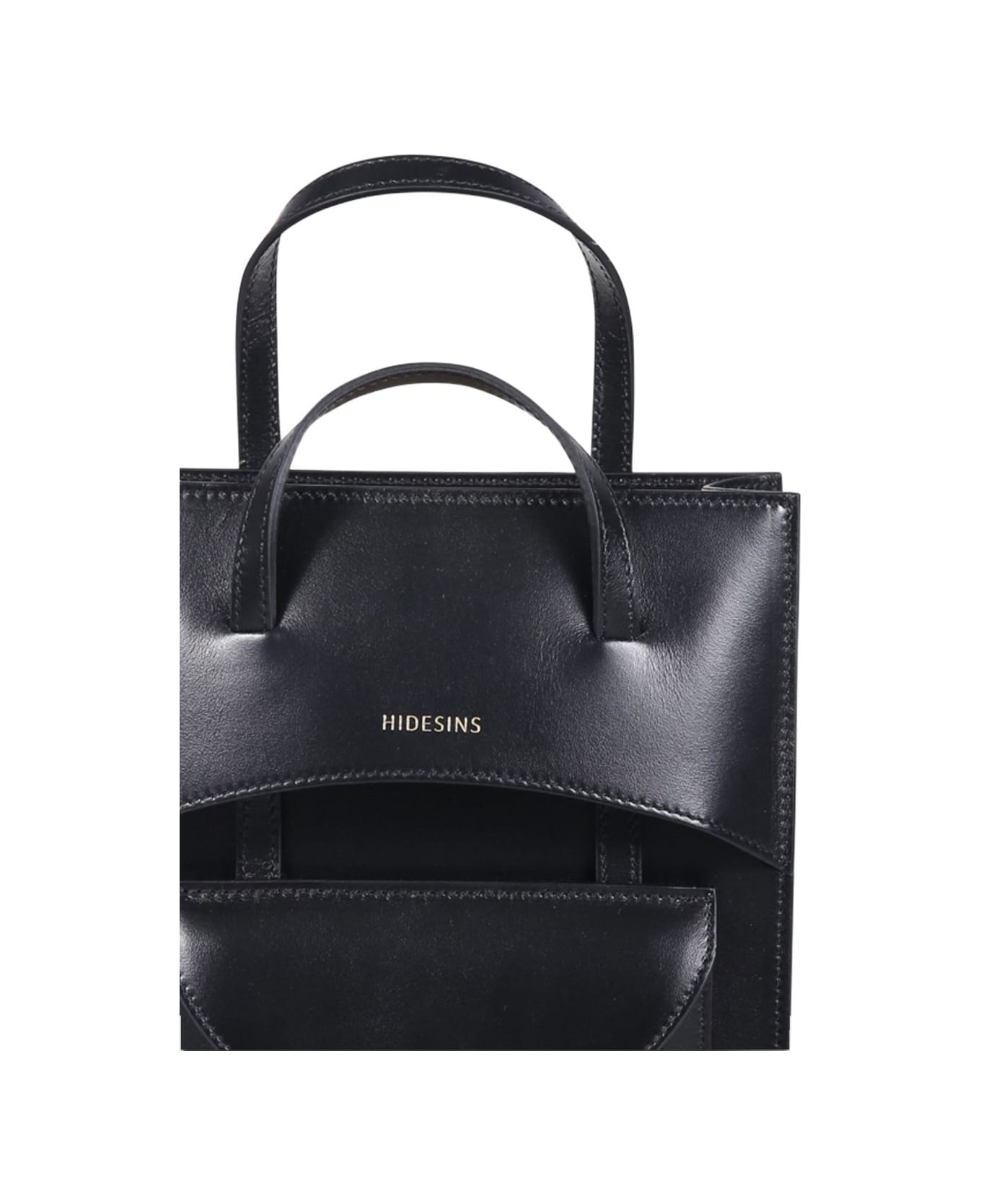Hidesins Flap Leather Mini Bag - Black