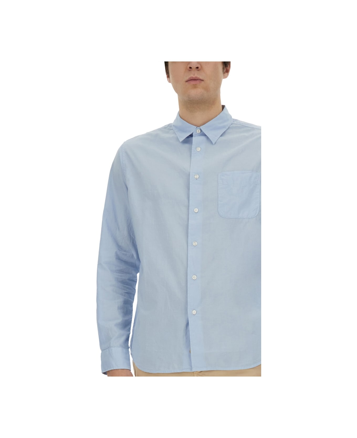 Woolrich Poplin Shirt - BABY BLUE