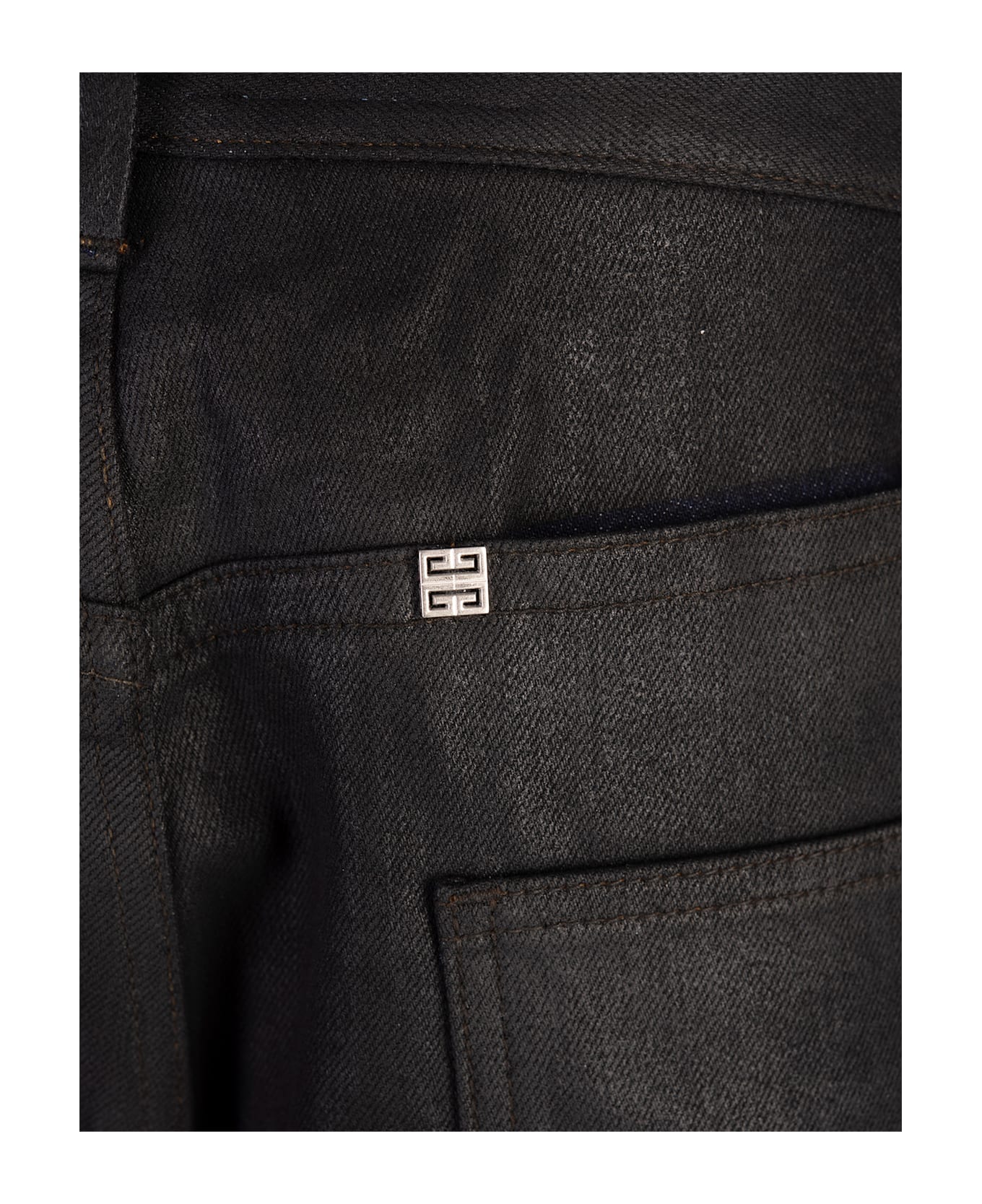 Givenchy Black Straight Trousers With Appliqué - Black