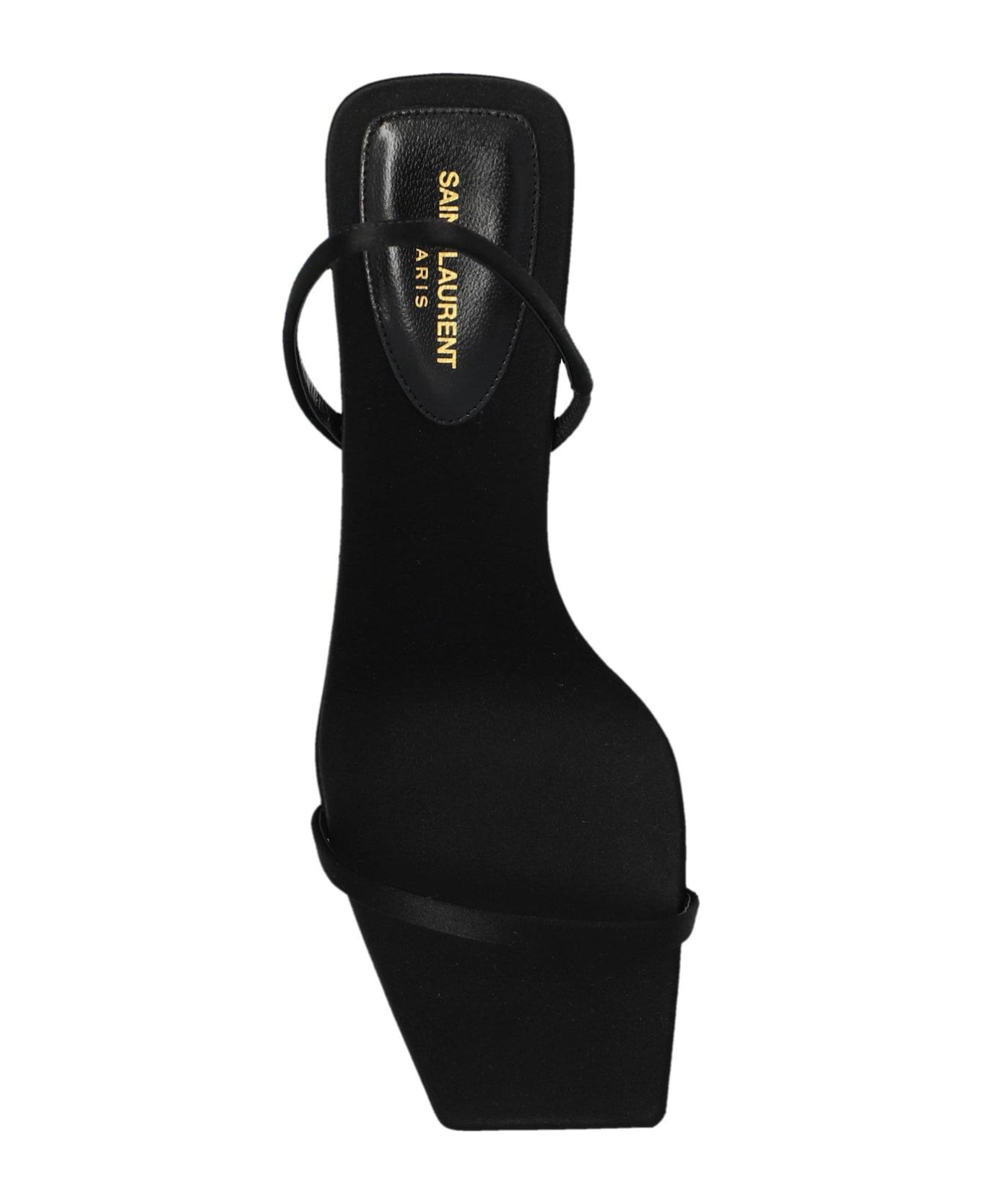 Saint Laurent Jaspe Open Toe Sandals - Nero/nero