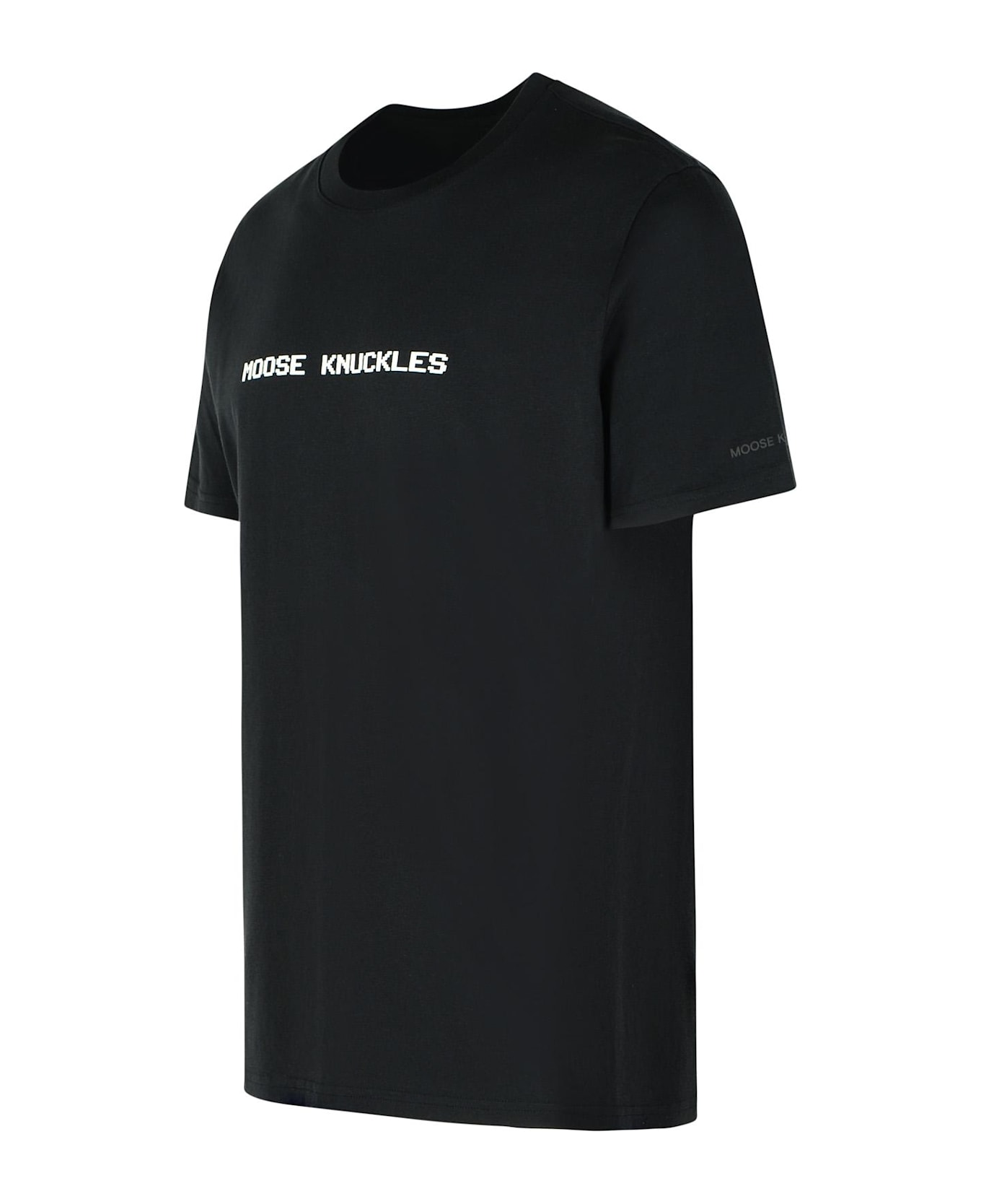 Moose Knuckles Black Cotton T-shirt | italist