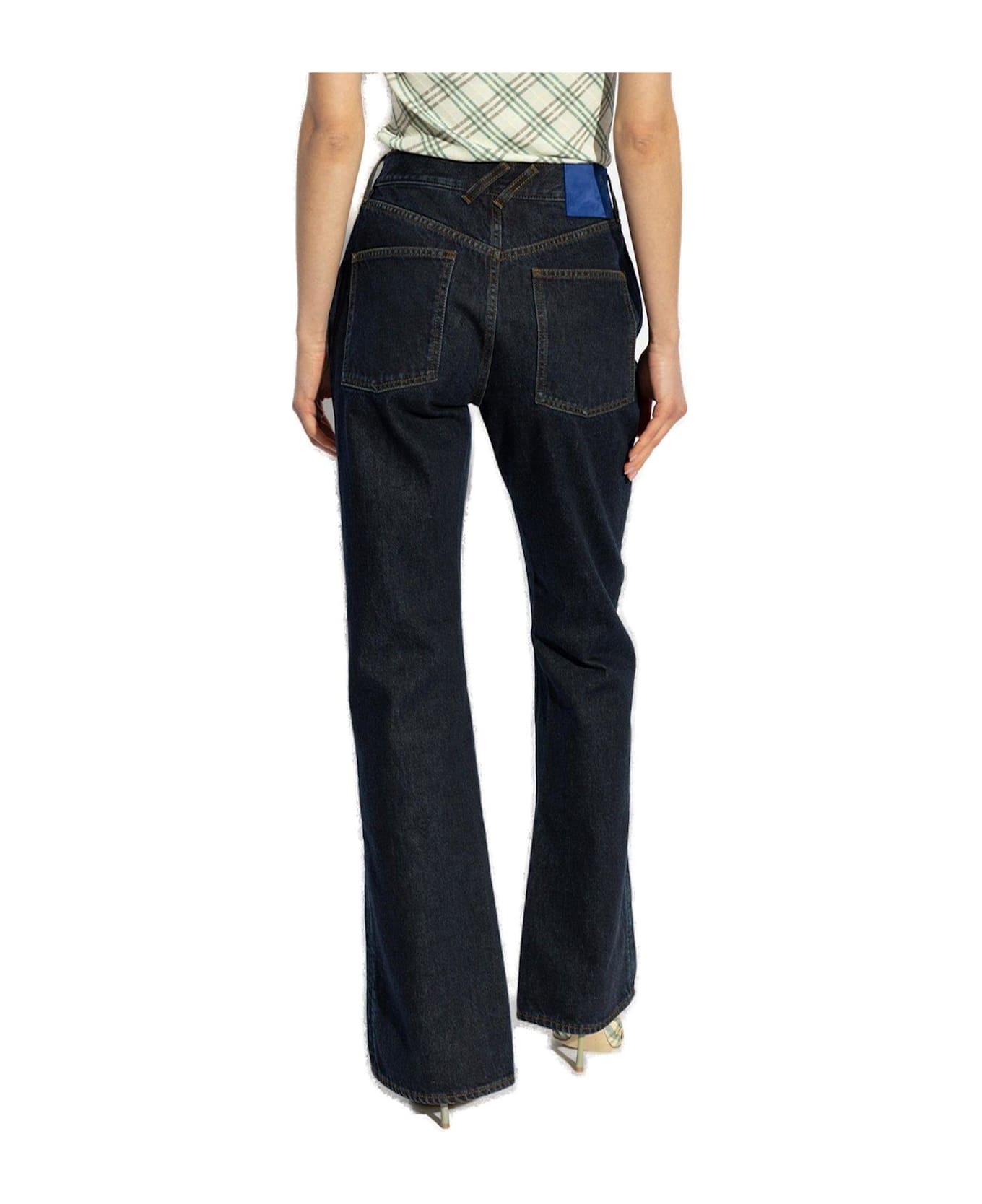 Burberry Logo Patch Flared-leg Jeans - DENIM