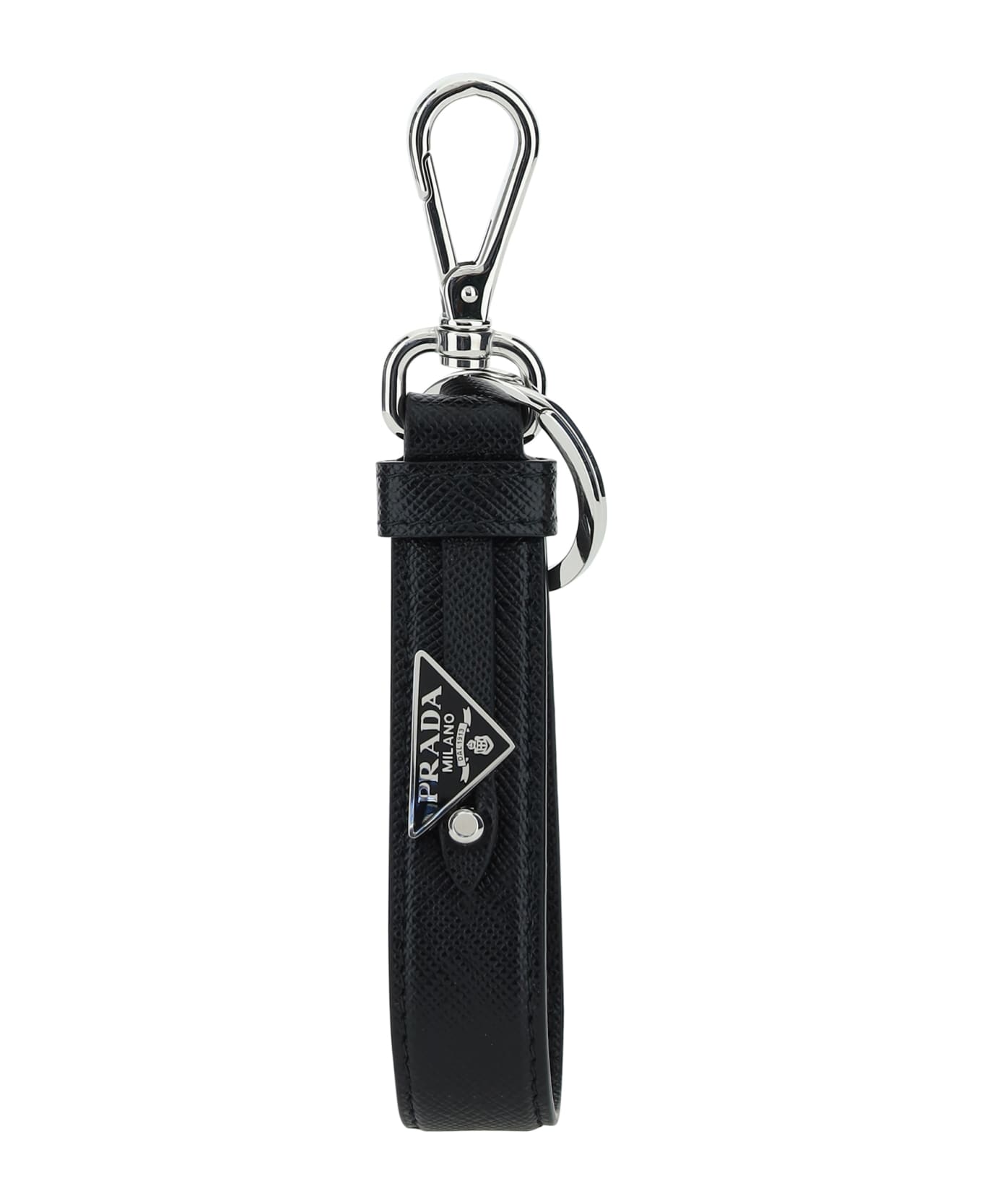 Prada Calfskin Keychain - Nero