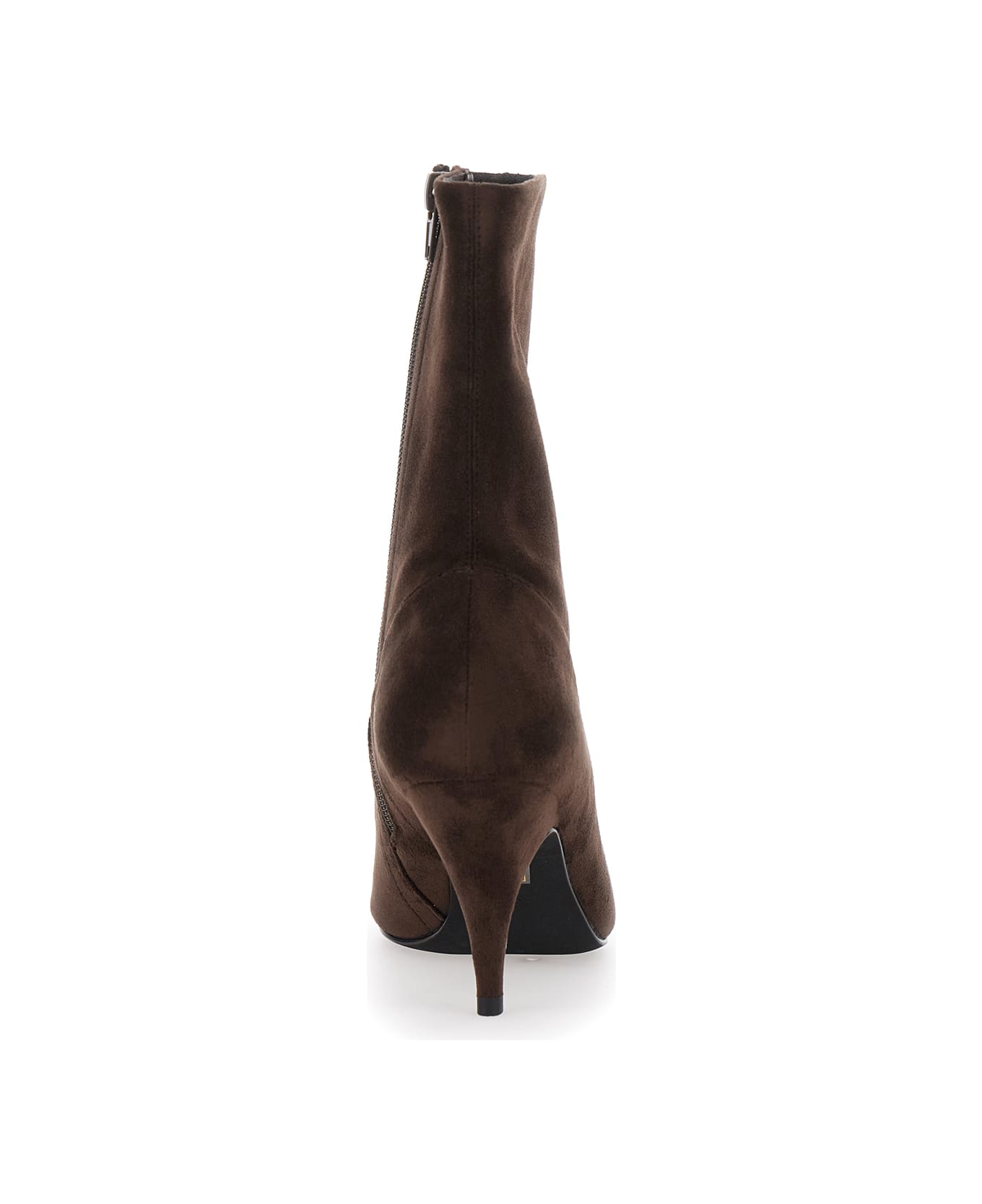 Jeffrey Campbell Brown Ankle Boots With Pointed Toe In Leather Woman - Brown