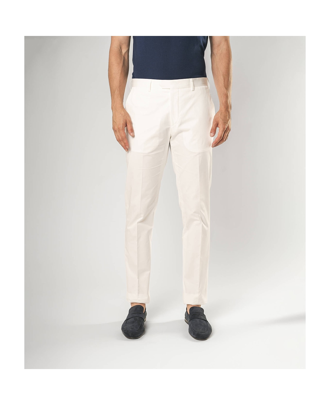 Larusmiani Velvet Trousers Howard Pants - White