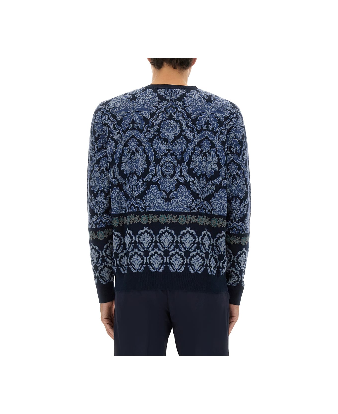 Etro Cotton Jacquard Knit - BLUE