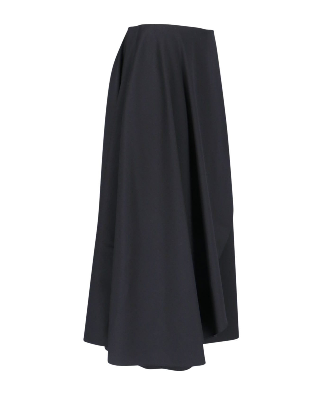 Alaia Asymmetrical Wool Pant Skirt - Black