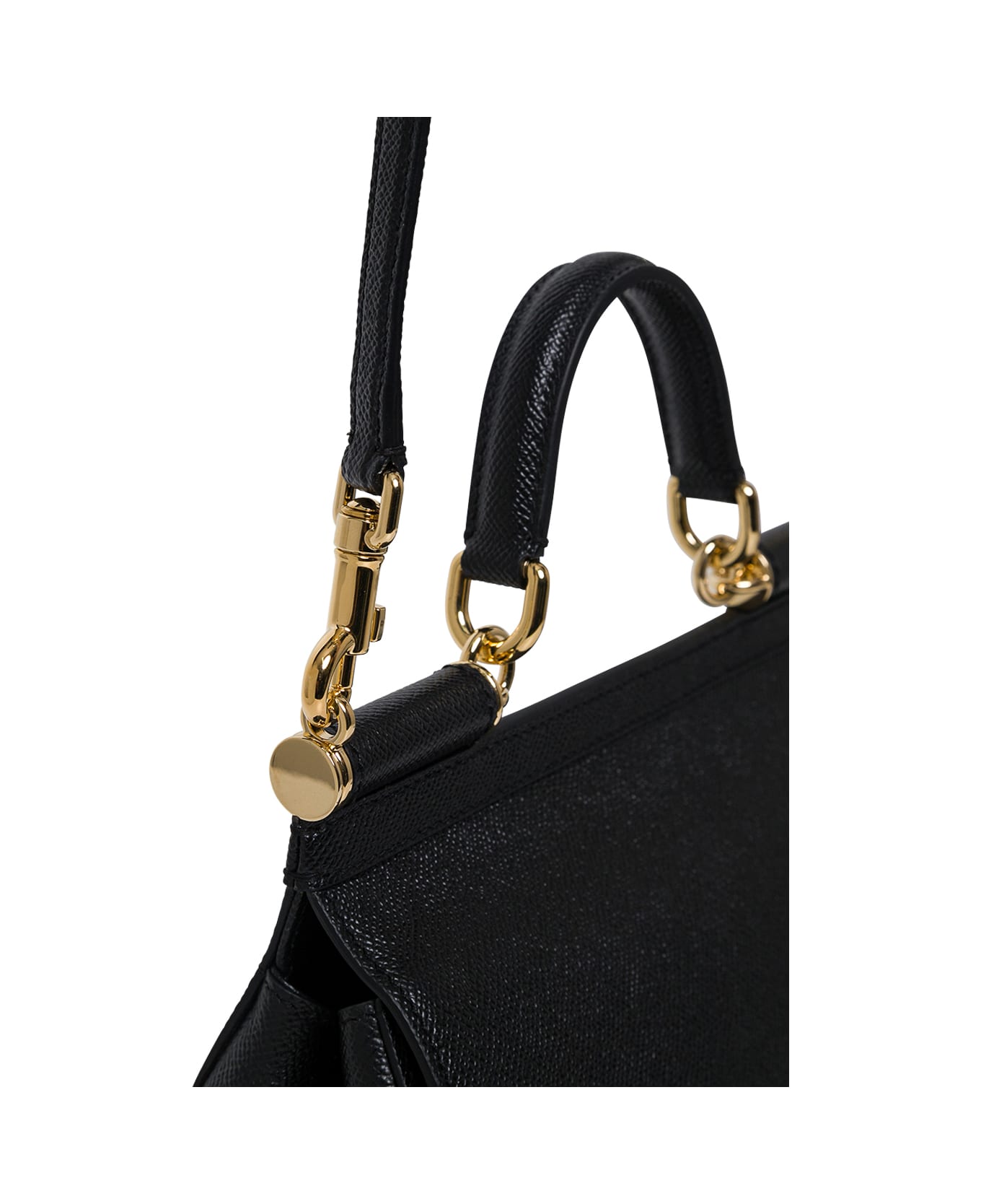 Dolce & Gabbana White Sicily Medium White Handbag In Grained Leather Dolce & Gabbana Woman - Black