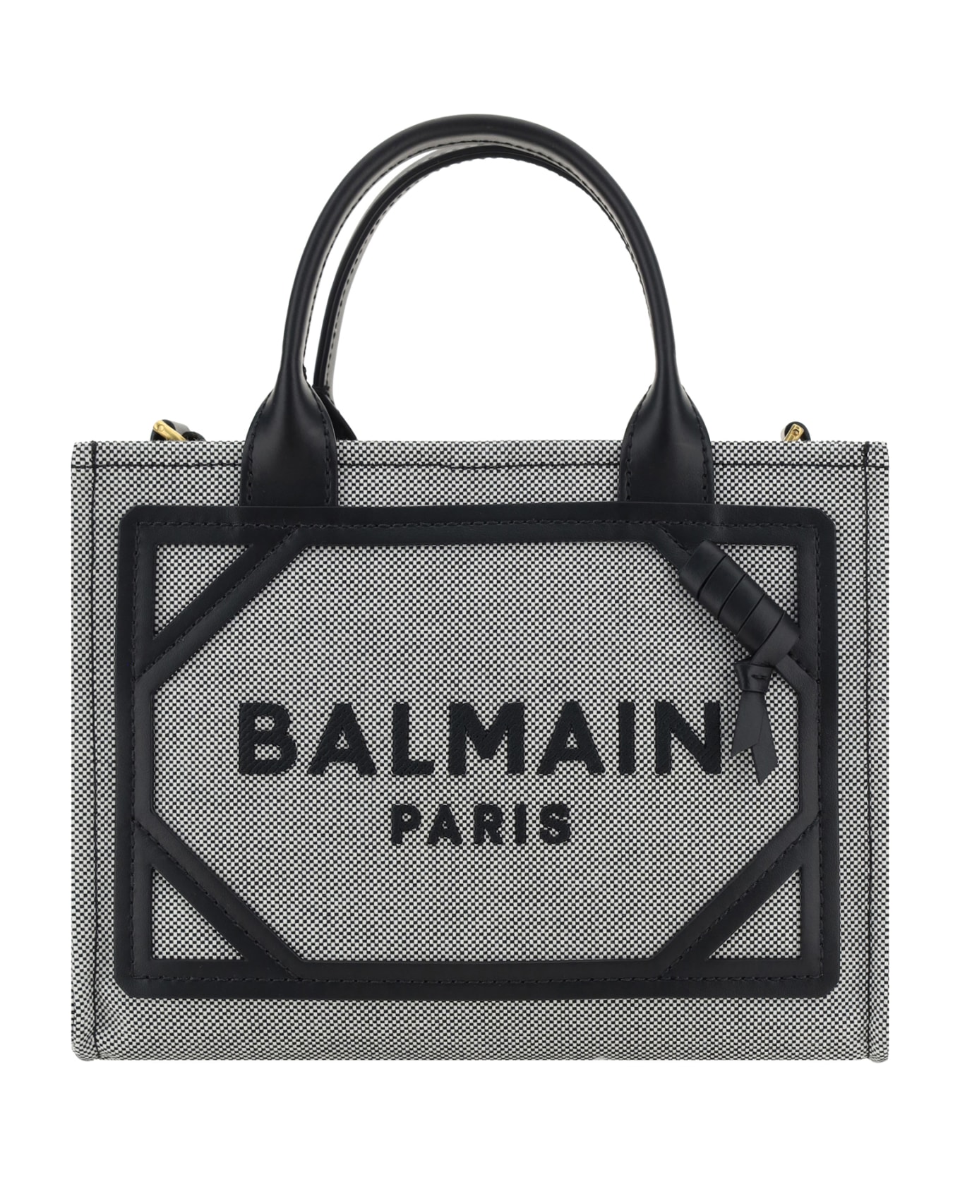 Balmain B-army Handbag - Eab Noir/blanc