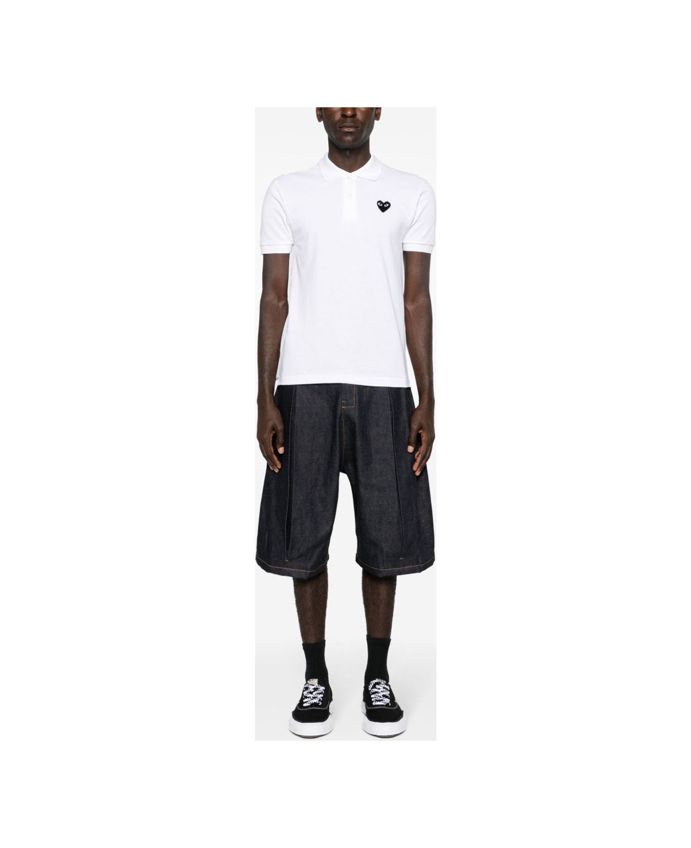 Comme des Garçons Cotton Polo Shirt - White