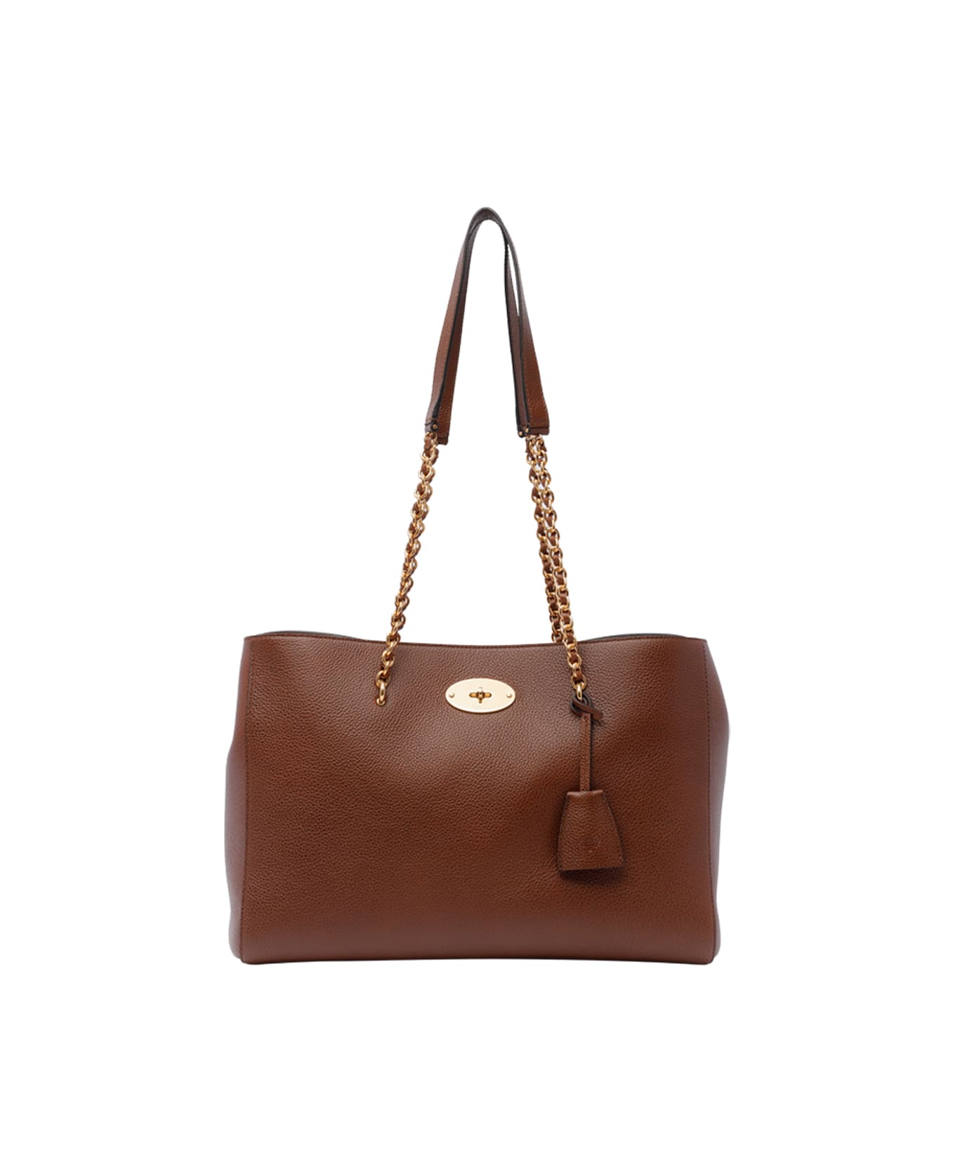 Mulberry Lily Chain Tote Bag - Brown