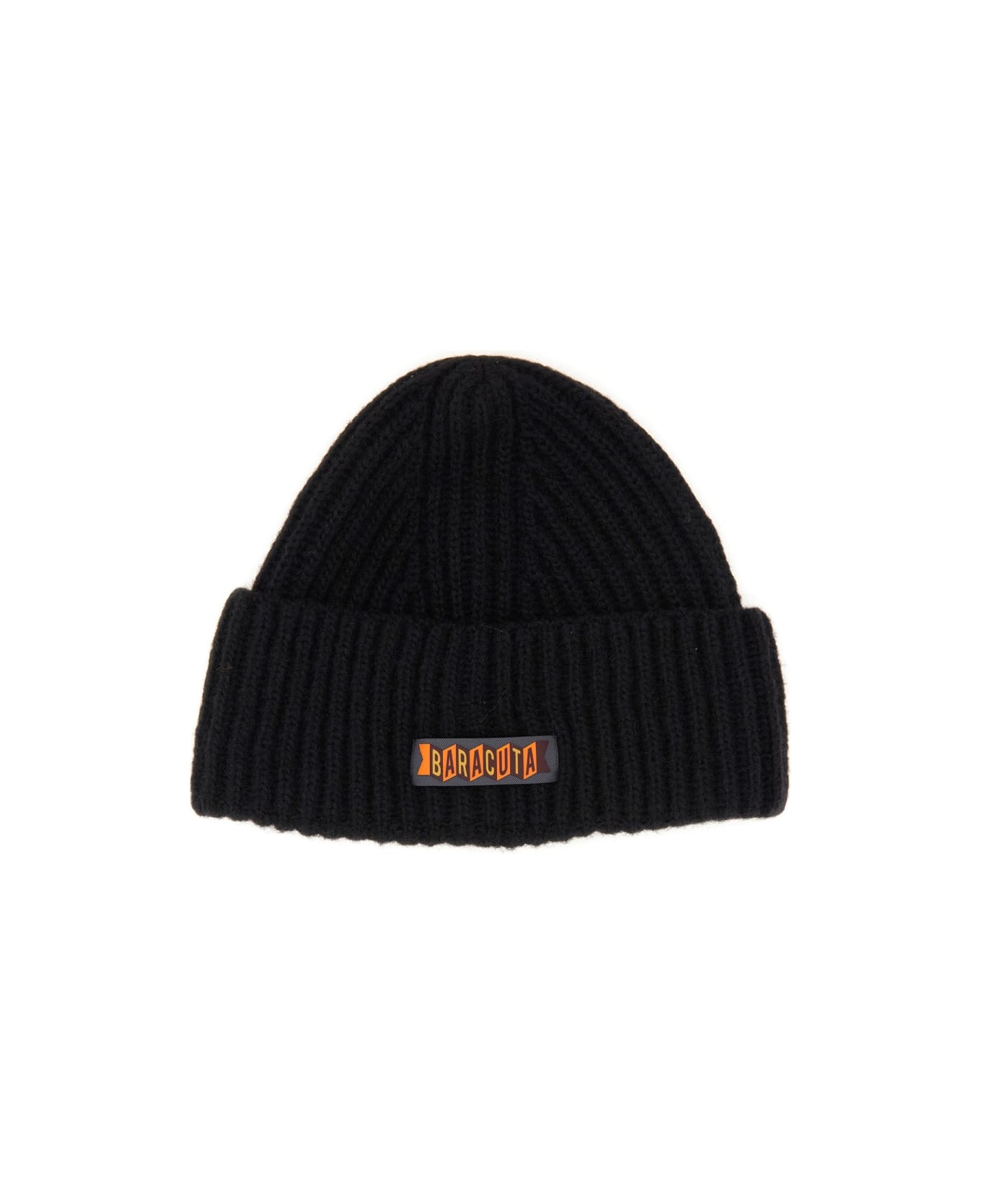 Baracuta Beanie Hat With Logo Patch - BLACK