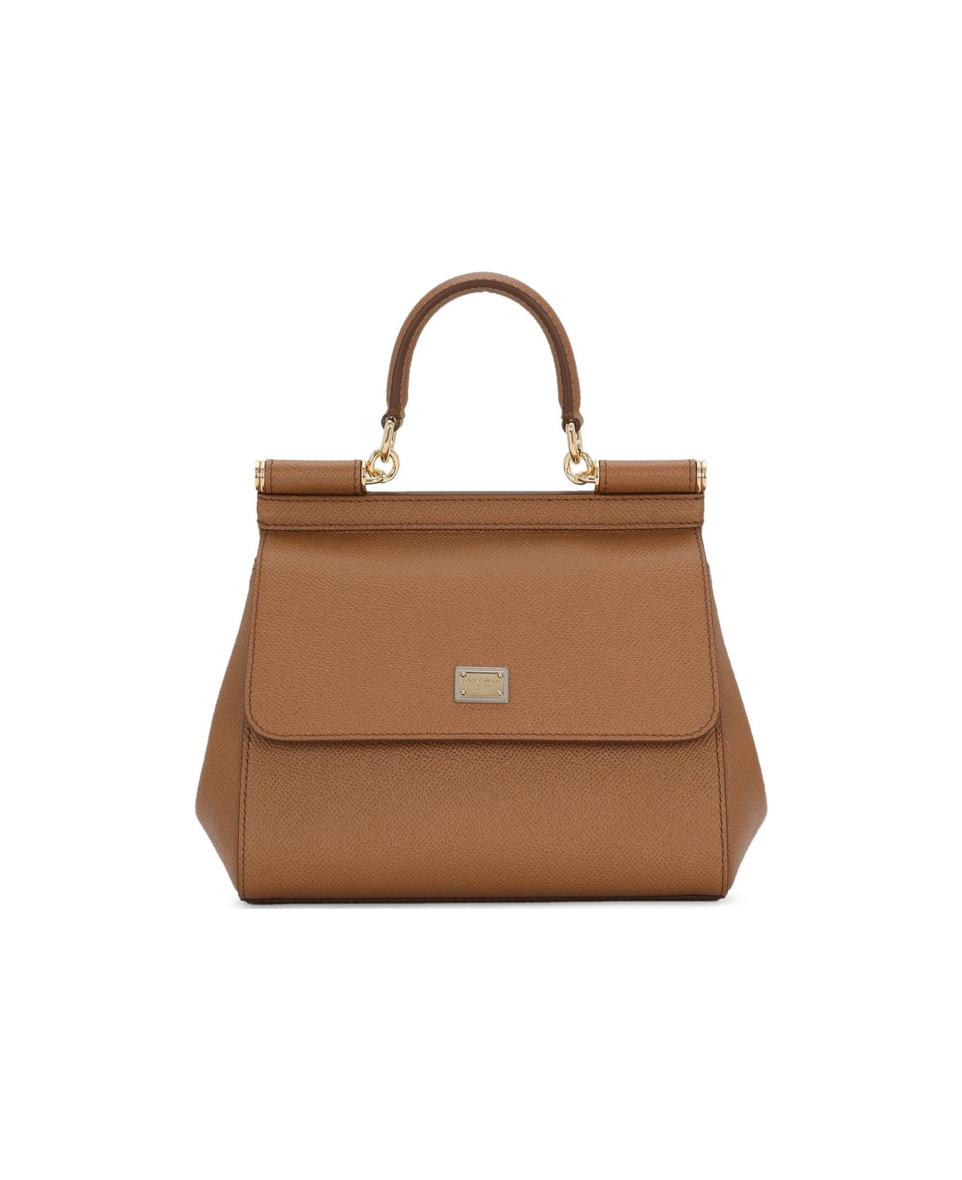 Dolce 
Gabbana Sicily Medium Leather Handbag - Brown