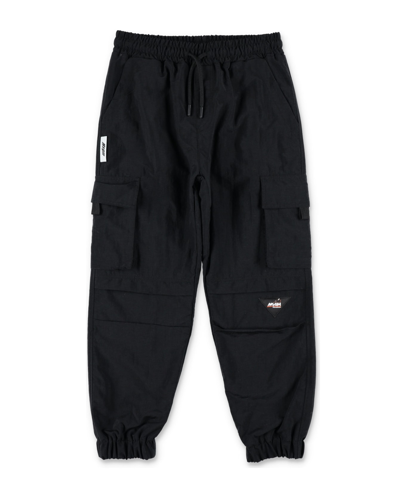 MSGM Nylon Cargo Pants - BLACK