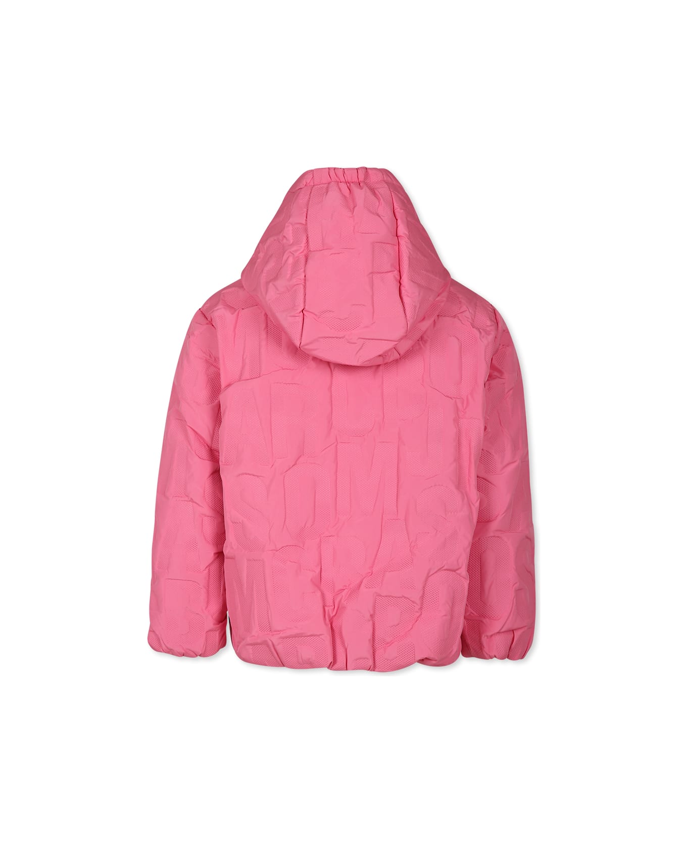 Marc Jacobs Fuchsia Reversible Down Jacket For Girl With Logo - Fuchsia
