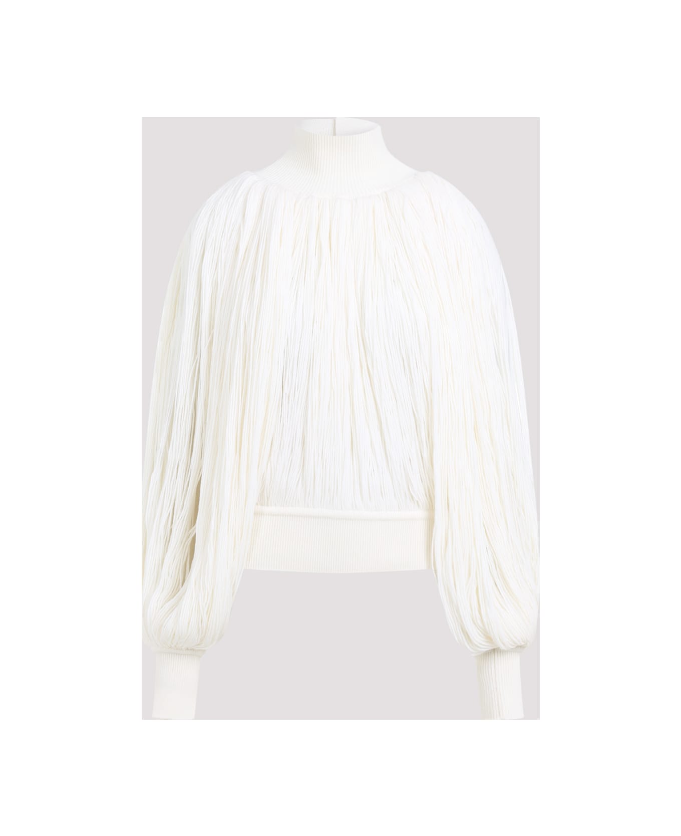 Alaia Alaïa Fringes Jumper - Blanc Casse