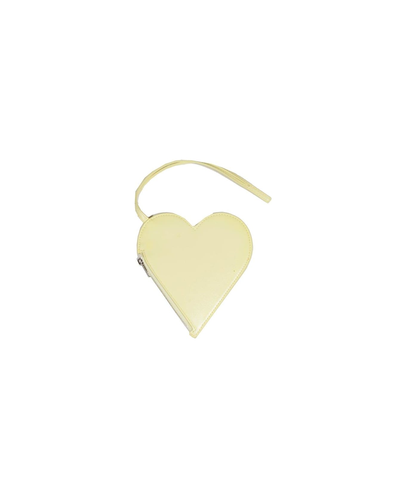 Jil Sander Carmine Heart-shaped Zipped Pouch - Panna