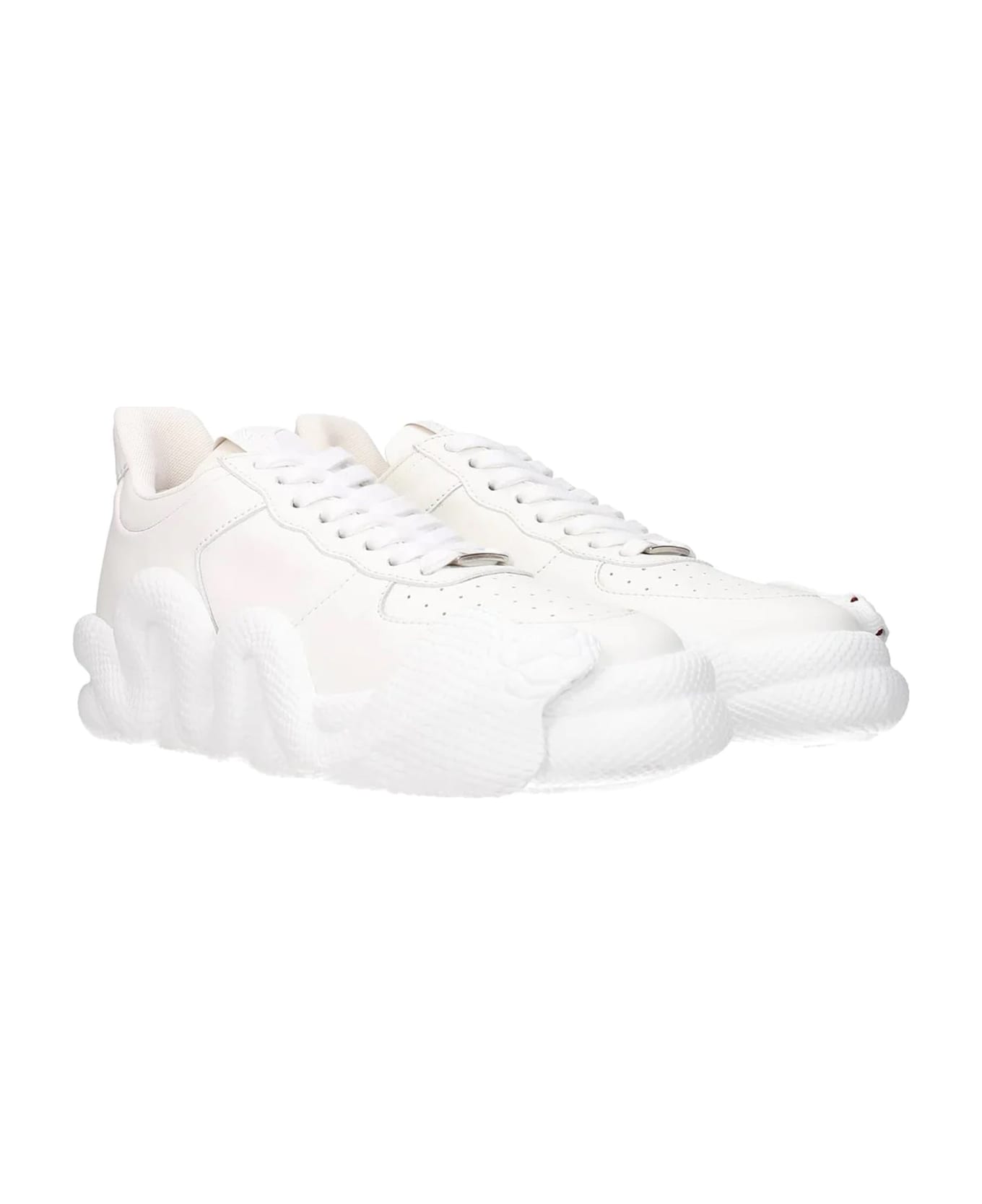 Giuseppe Zanotti Cobra Leather Sneakers - White