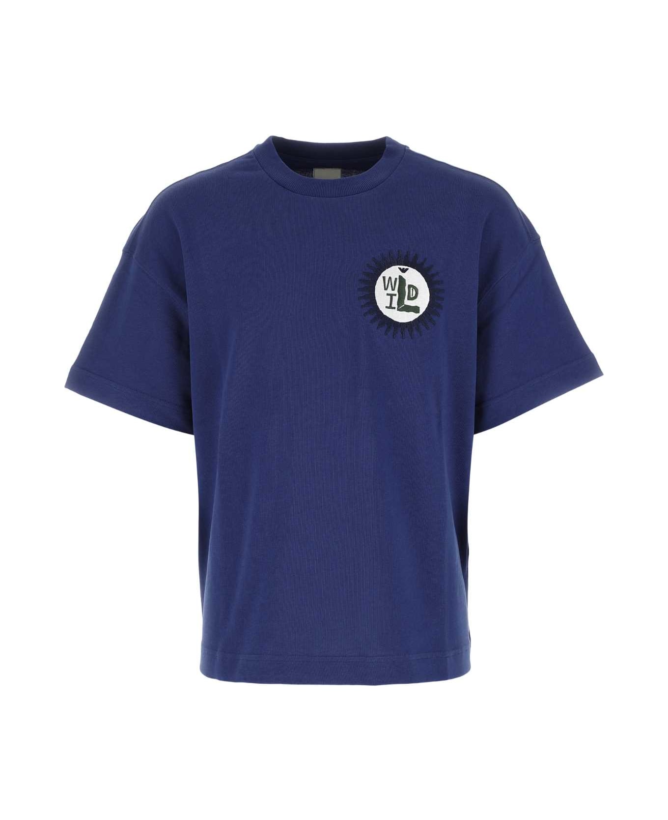 Emporio Armani Blue Cotton Oversize T-shirt - OCEANO