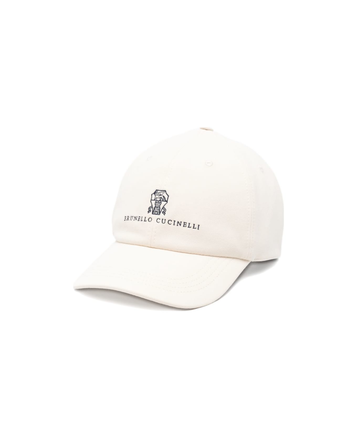 Brunello Cucinelli Logo Baseball Cap - White