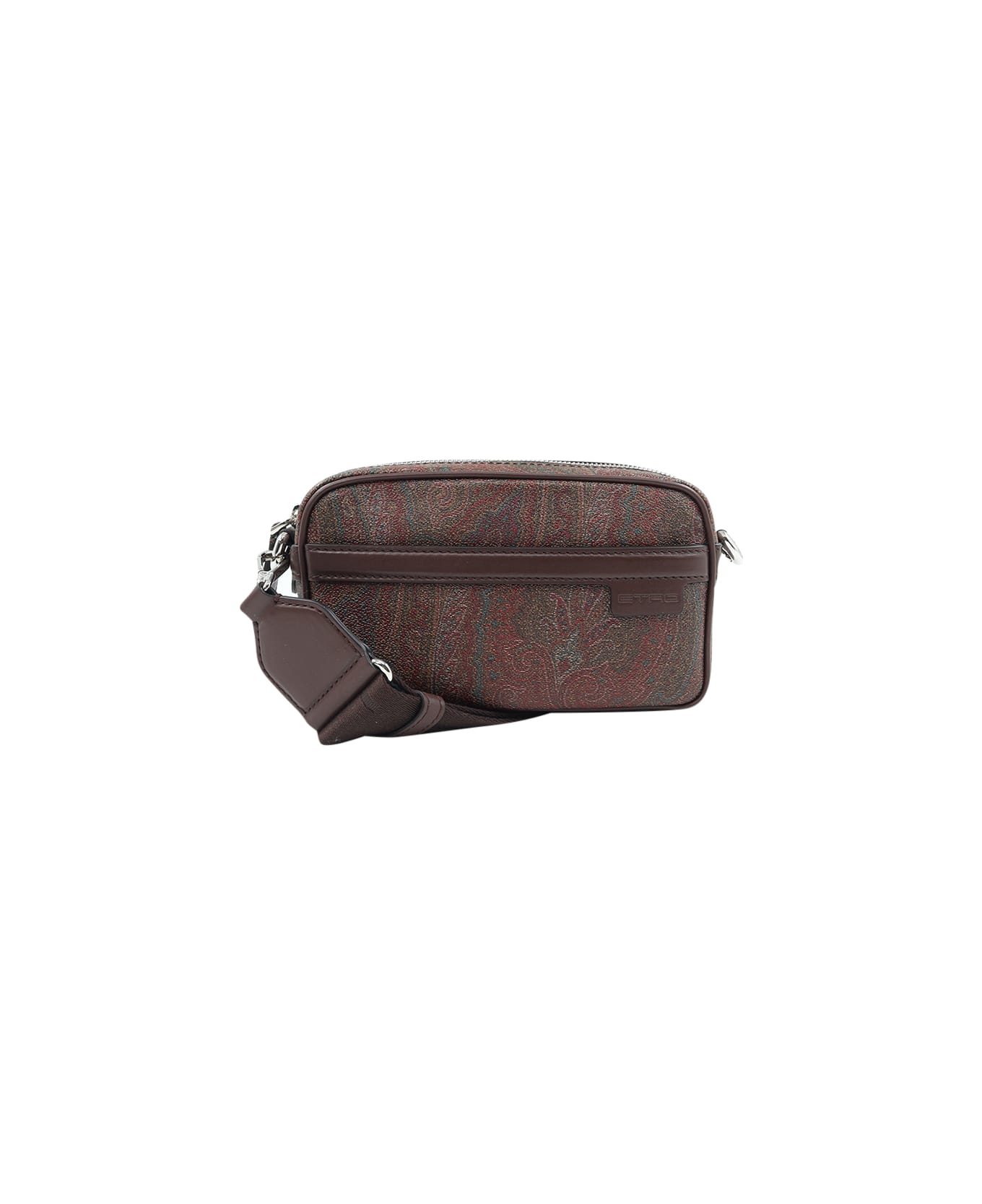 Etro Paisley Mini Bag In Coated Canvas - Brown ショルダーバッグ