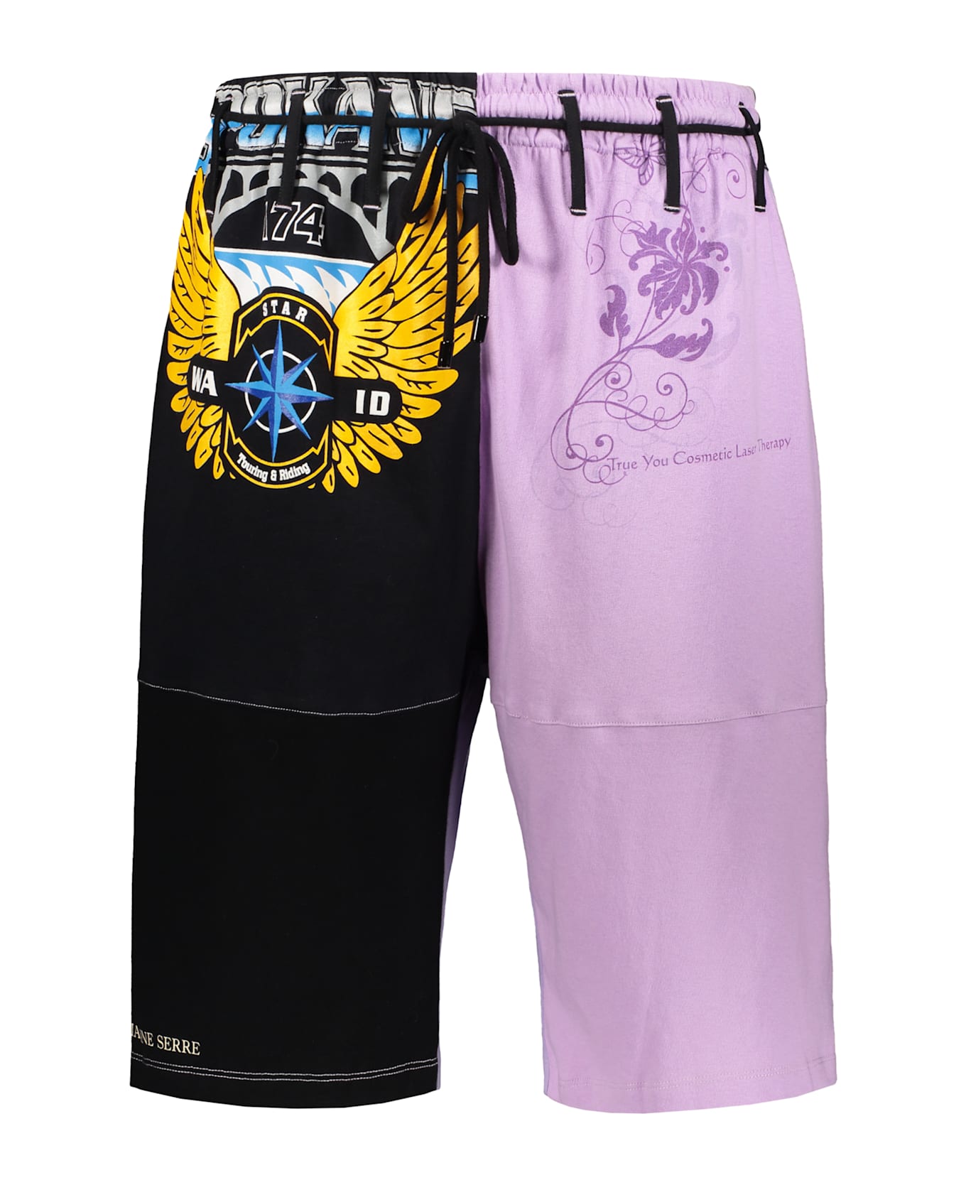 Marine Serre Cotton Bermuda Shorts - purple