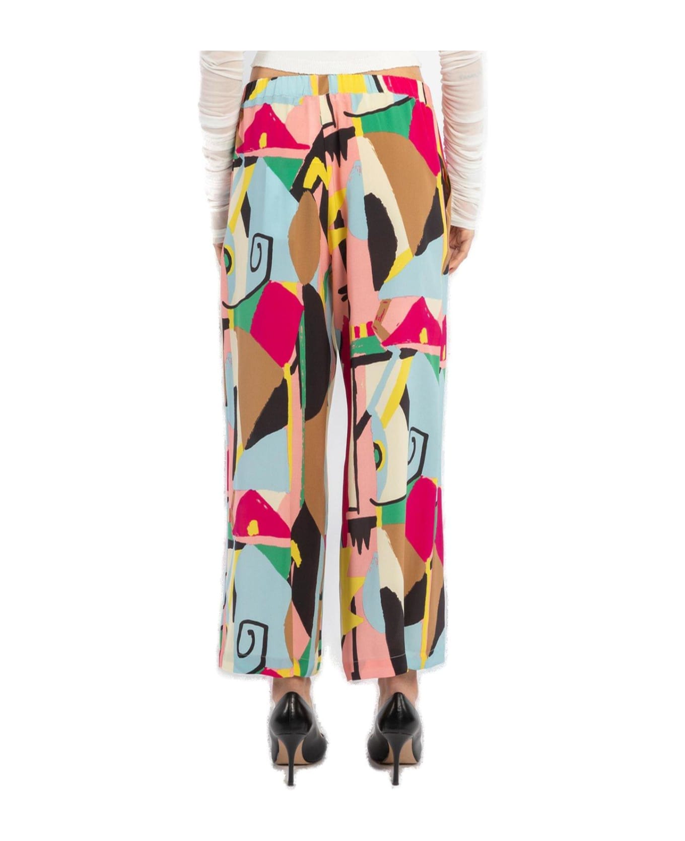 Weekend Max Mara All-over Printed Wide Leg Trousers - MULTICOLOR