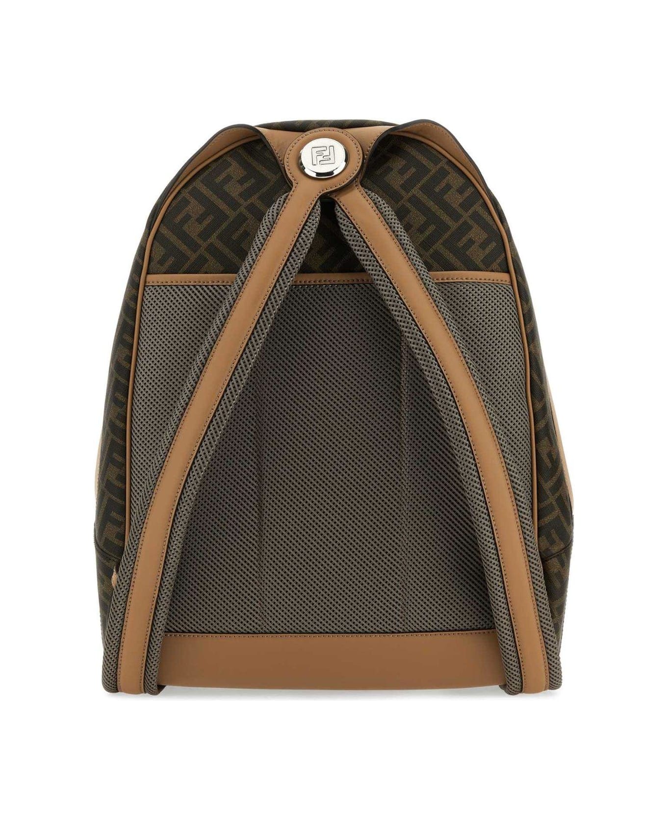 Fendi Chiodo Diagonal Backpack - Brown