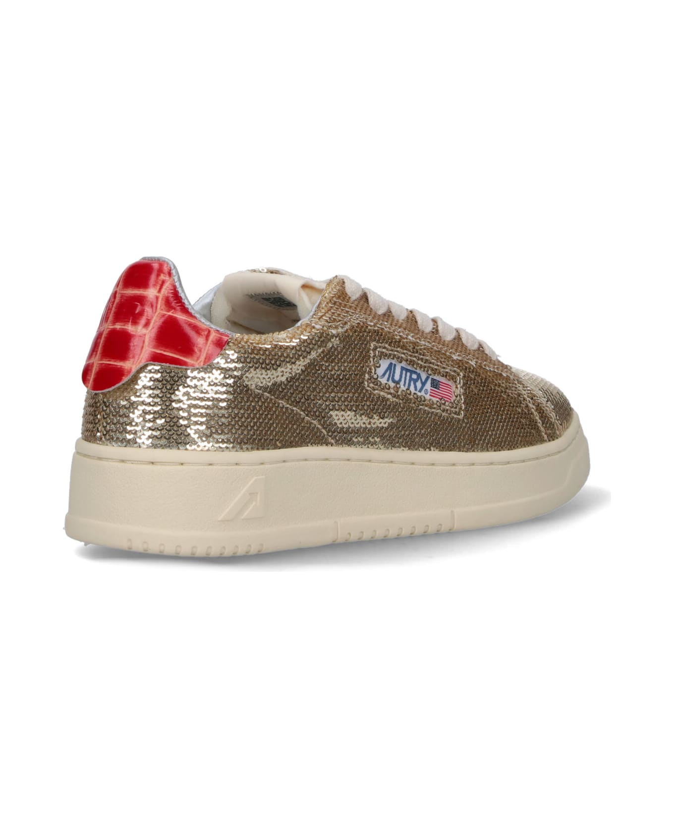 Autry 'dallas' Low-top Sneakers - Gold