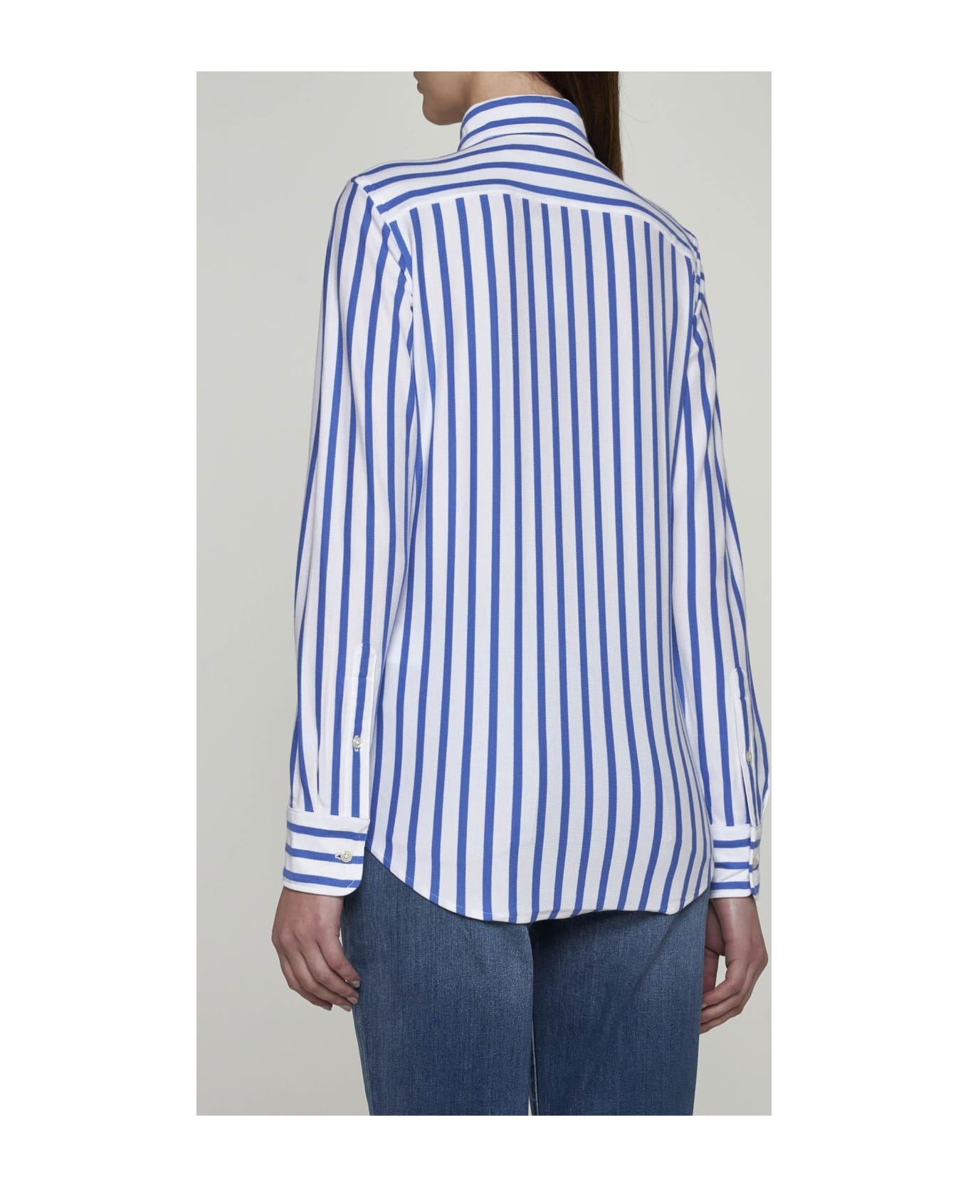 Polo Ralph Lauren Pinstriped Cotton Shirt Polo Ralph Lauren - White/maidstone blue シャツ