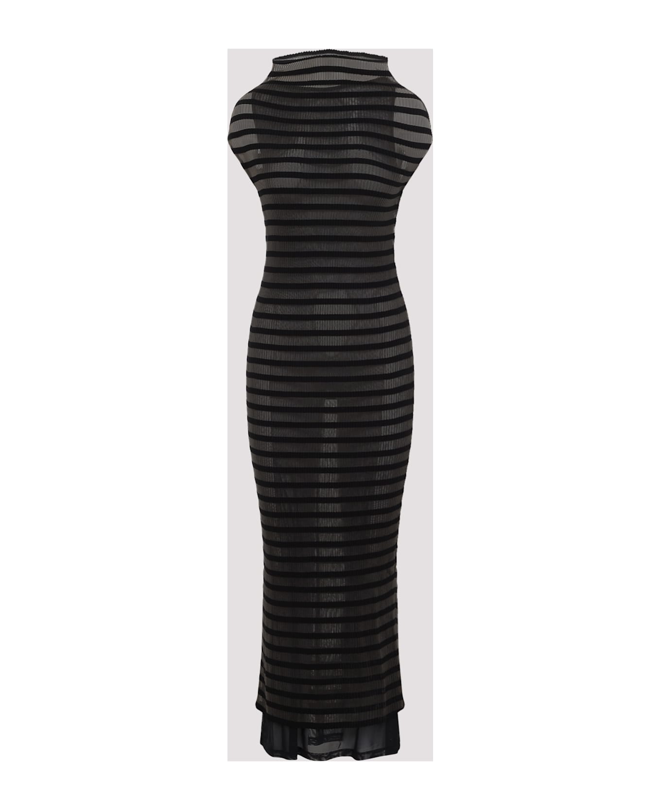 Jean Paul Gaultier Mariniere Stripes Long Dress - Black