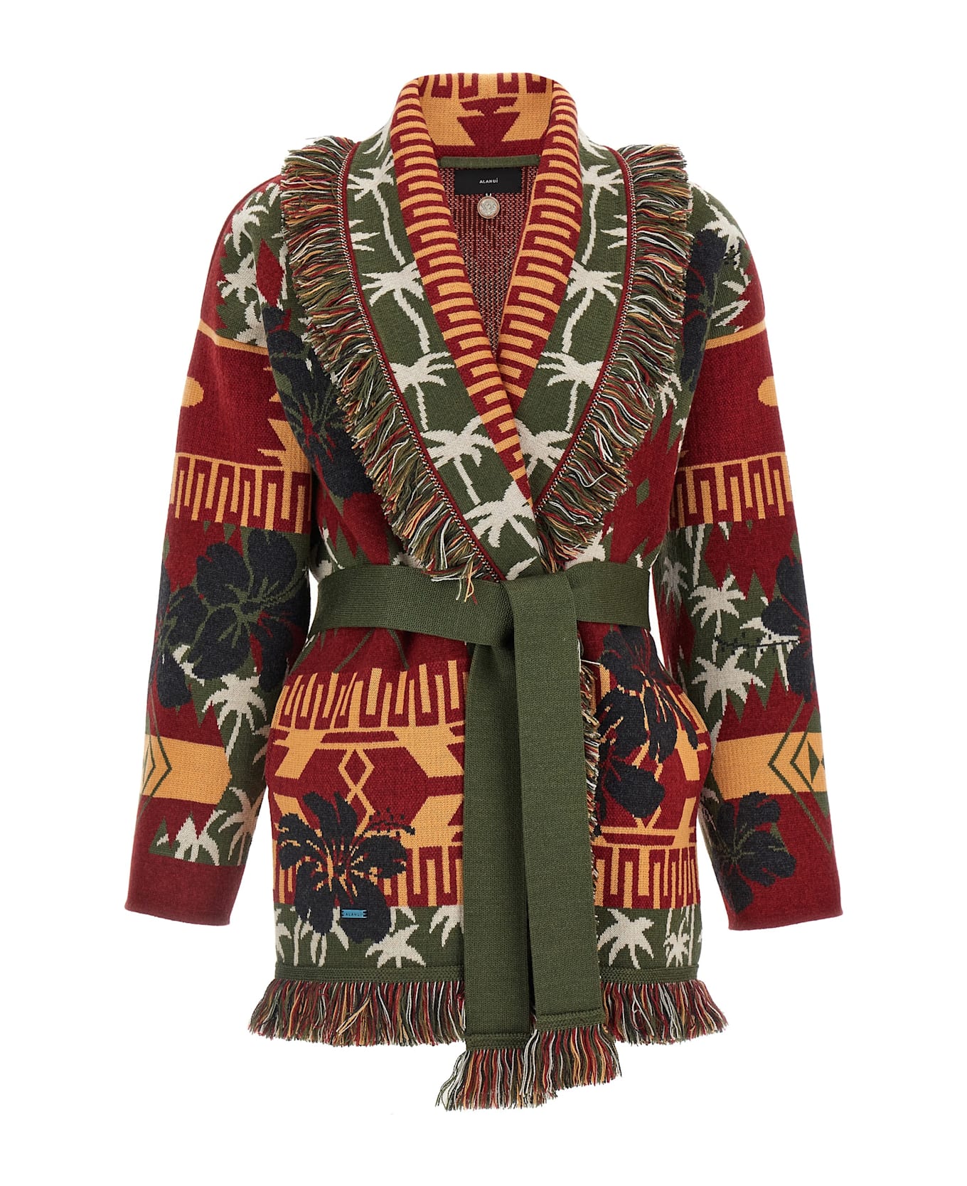 Alanui 
hibiscus Bloom
 Cardigan - Red