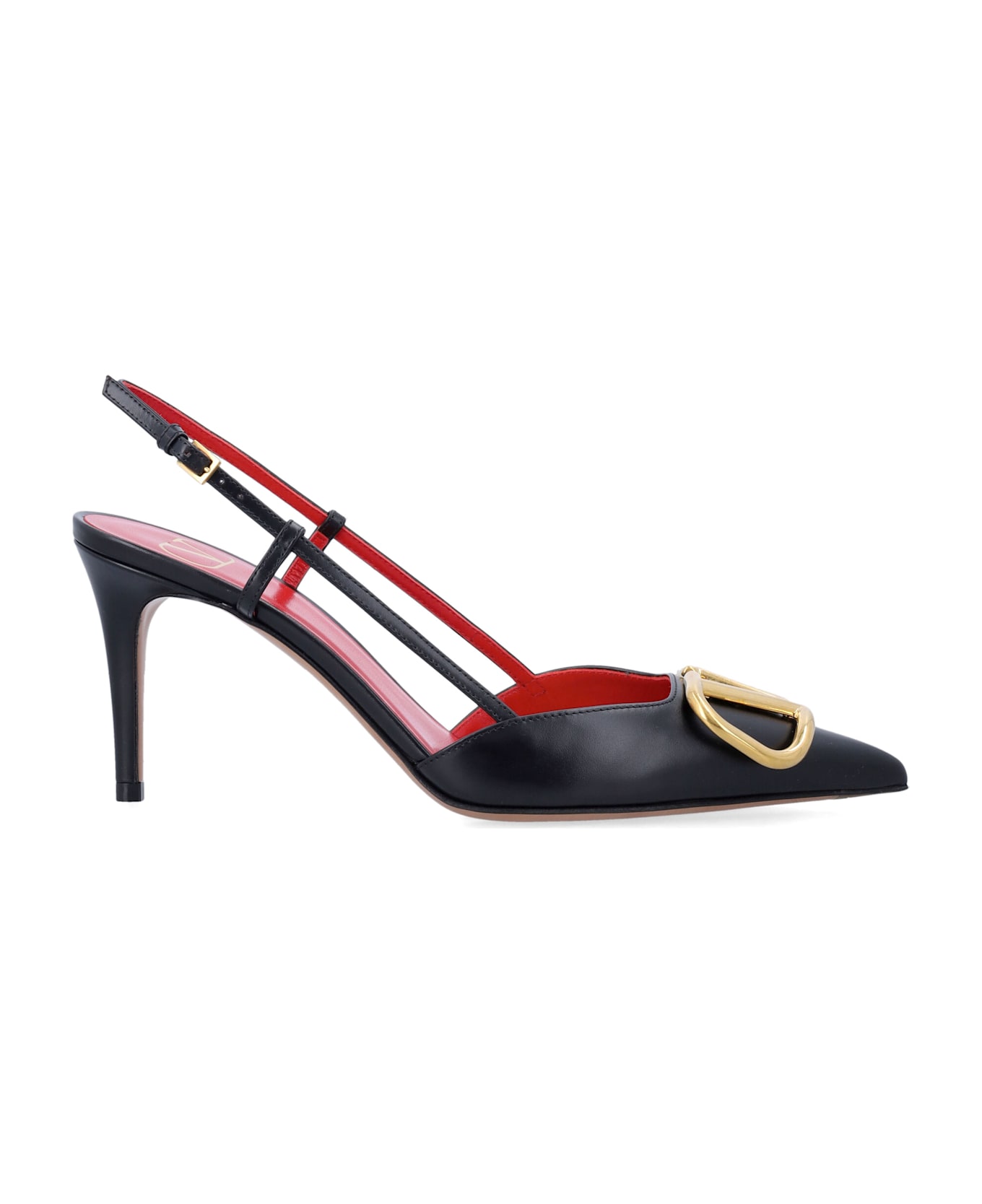 Valentino Garavani V Logo Sling Back - NERO