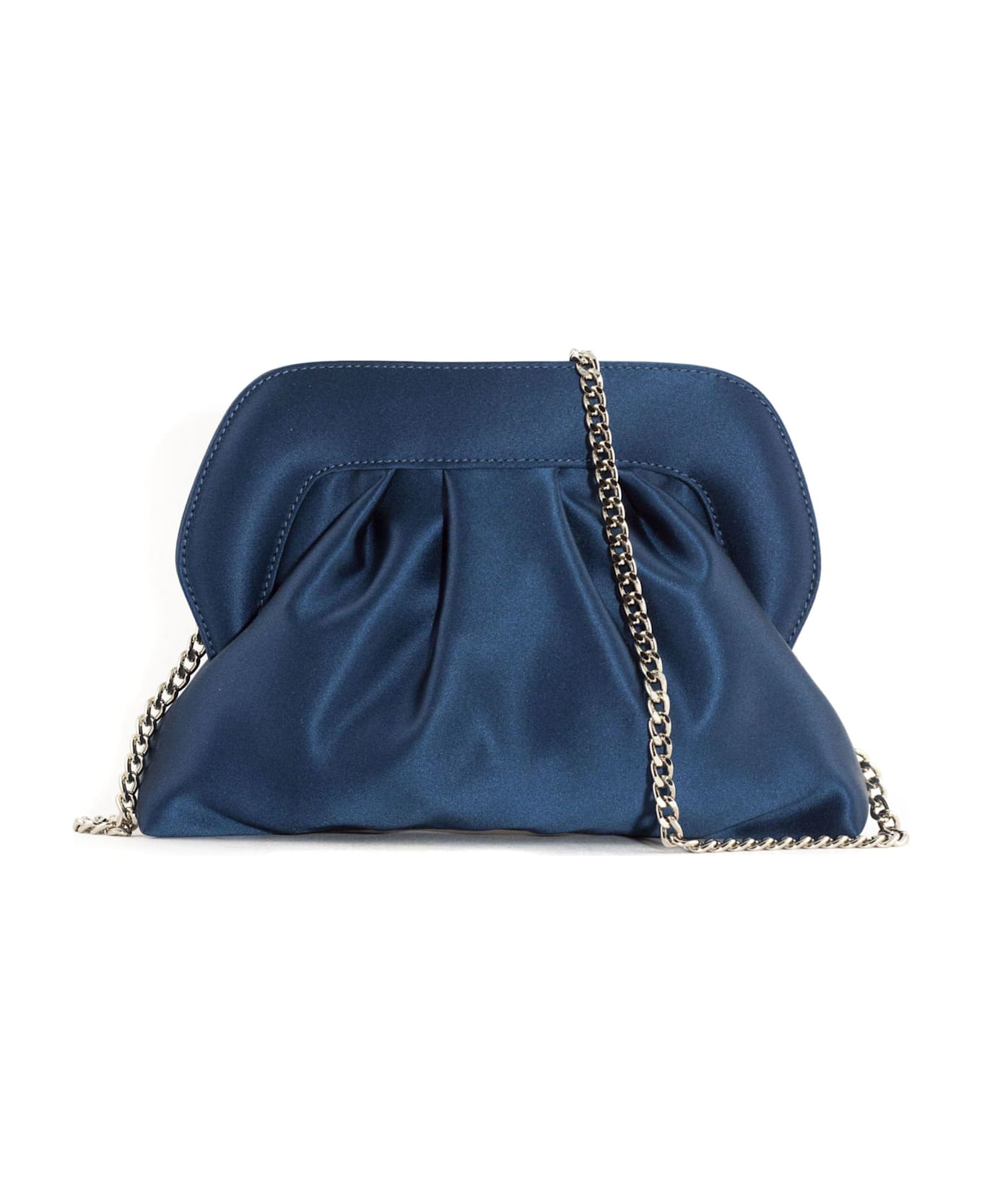 Roberto Festa Navy Blue Satin Ophelia Bag - Blue