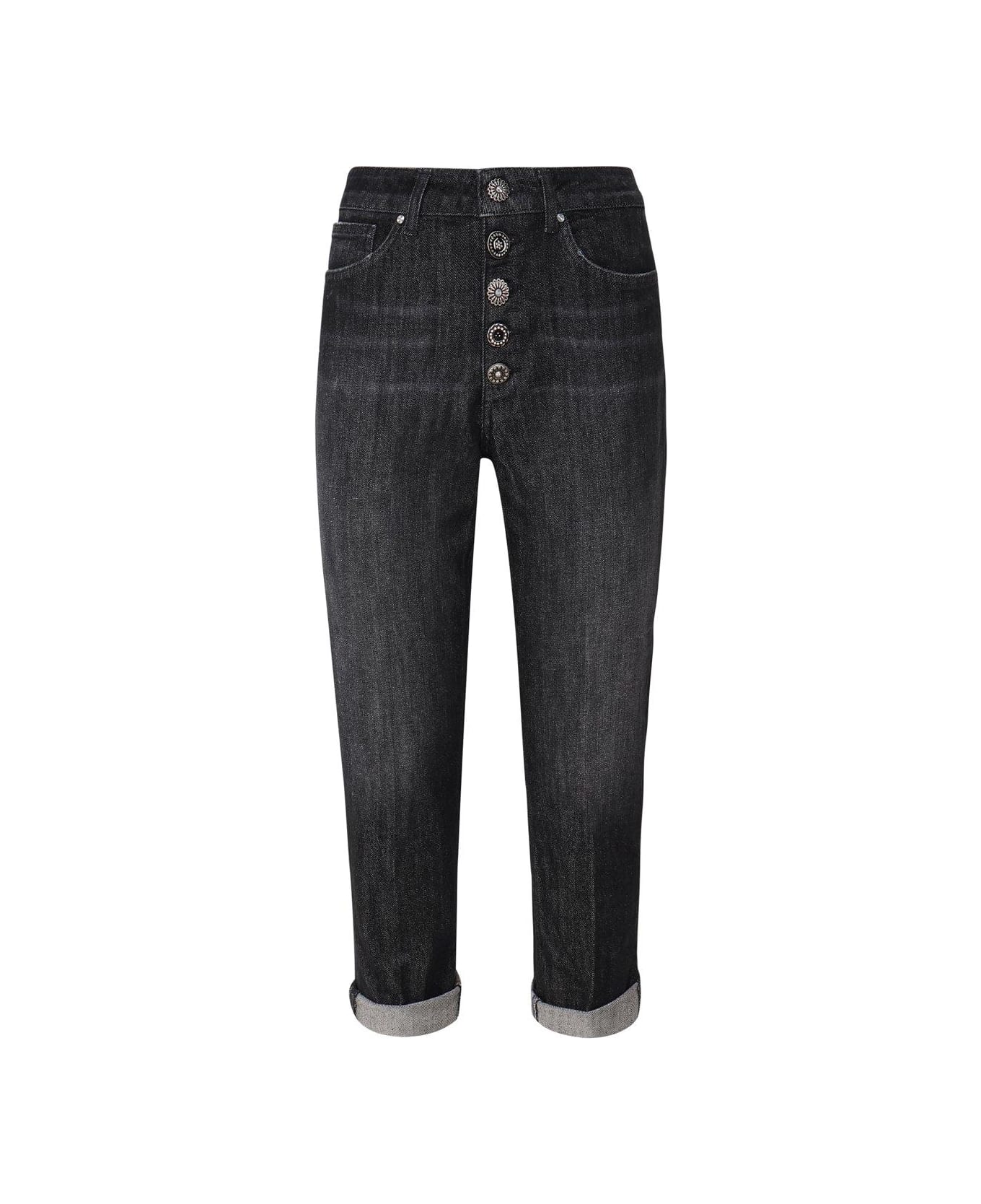 Dondup Black High-waisted Jeans - nero