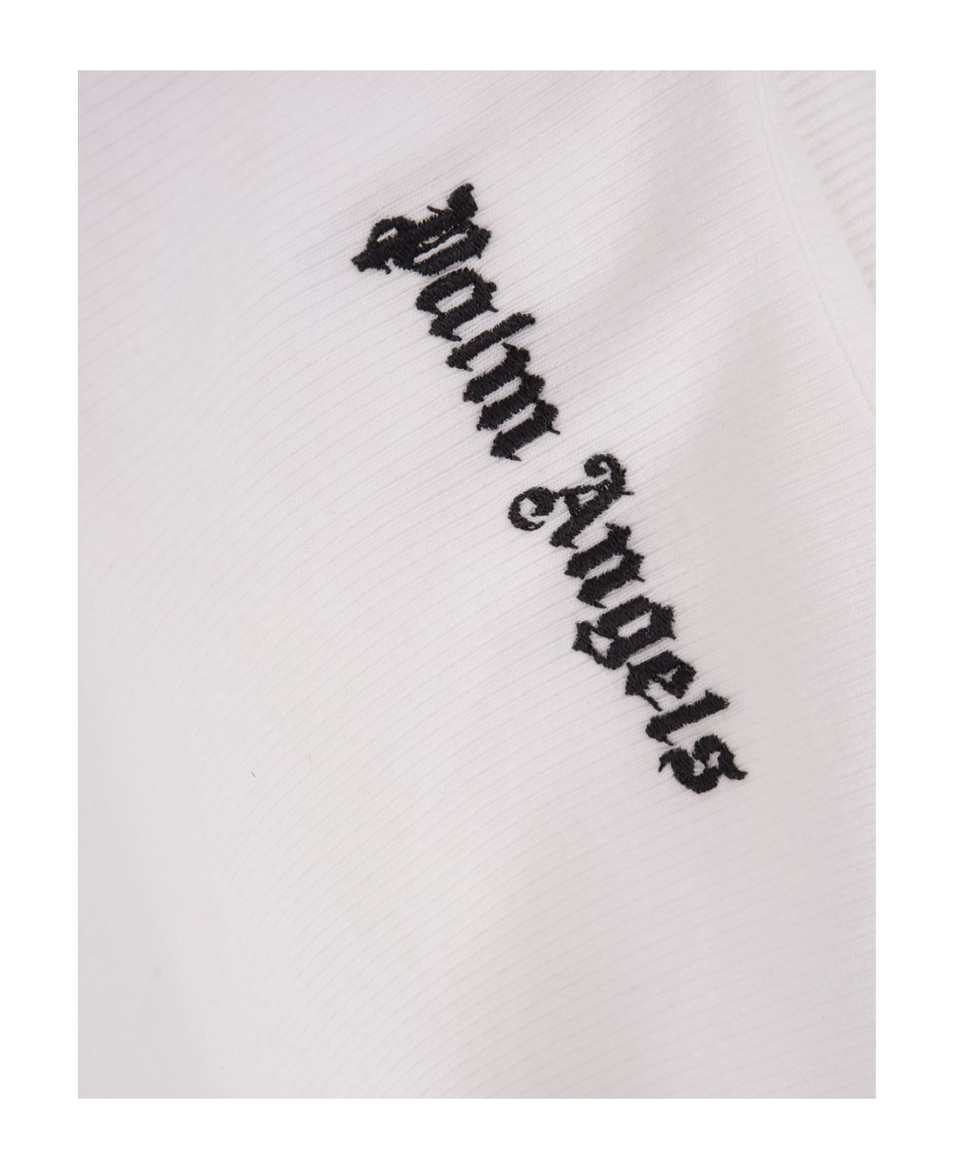 Palm Angels White Embroidered Tank Top - White