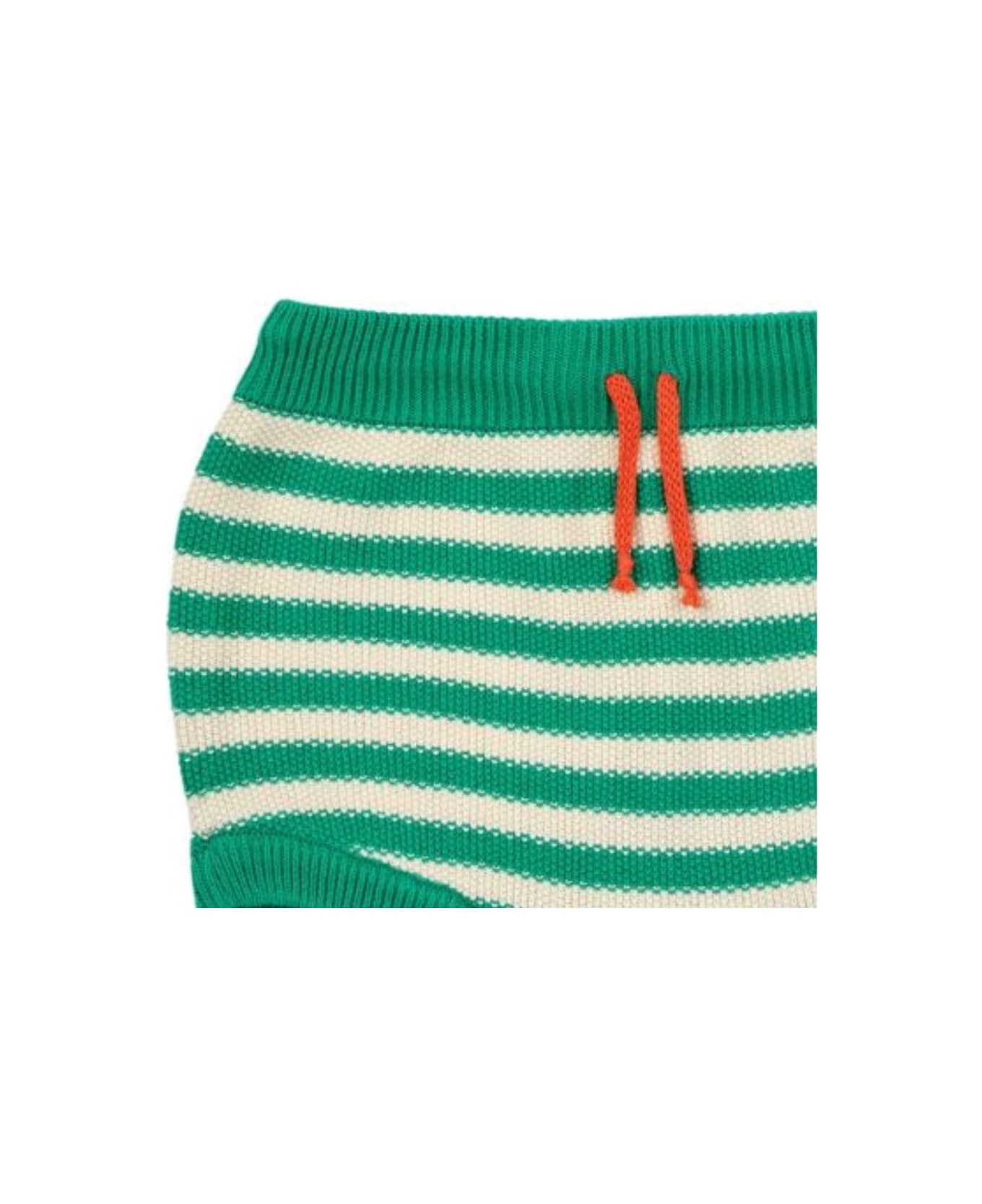 Bobo Choses Baby Stripes Knitted Culotte - Green