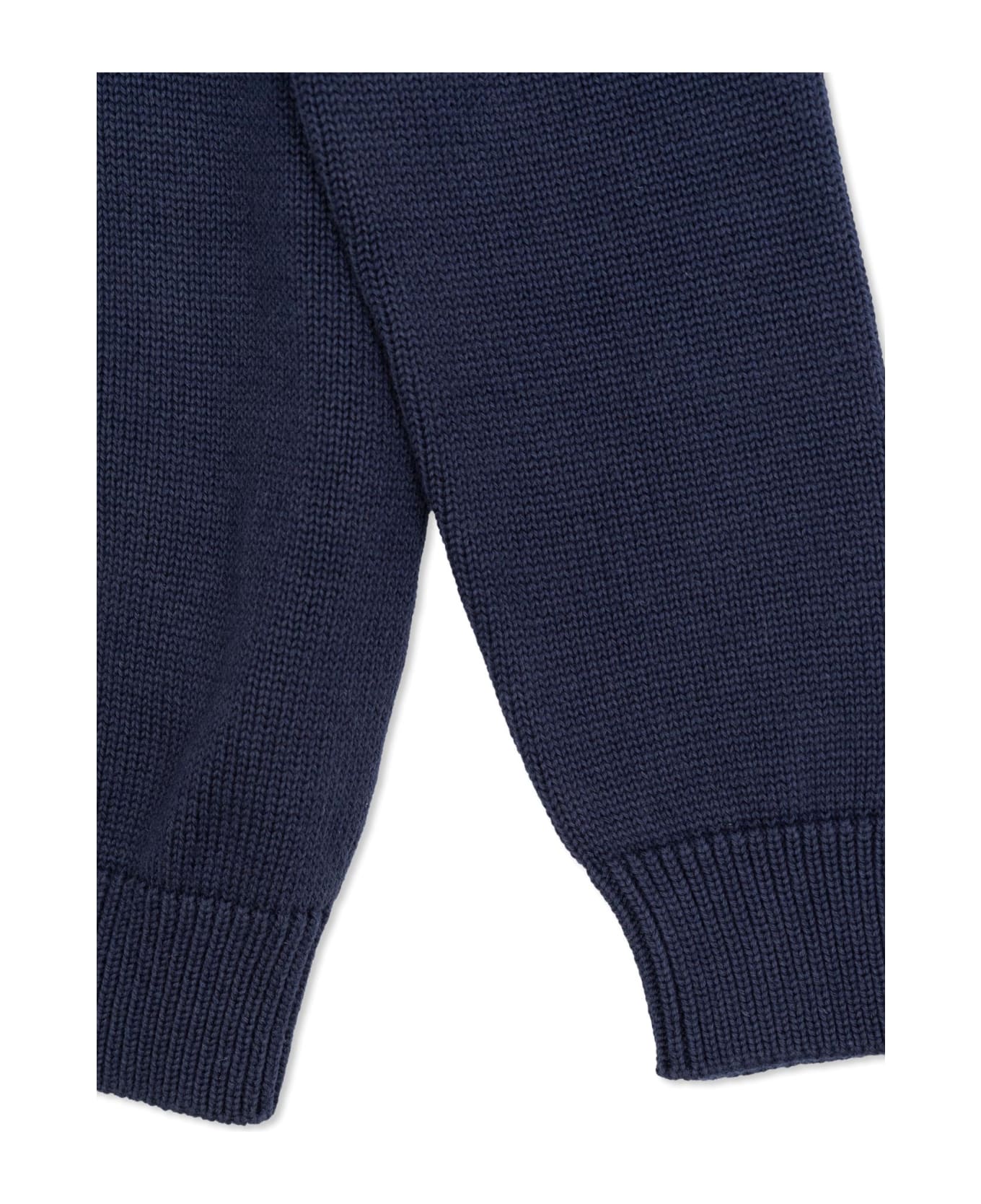 Dolce & Gabbana Kids Sweater With Printed Logo - Blu Scurissimo