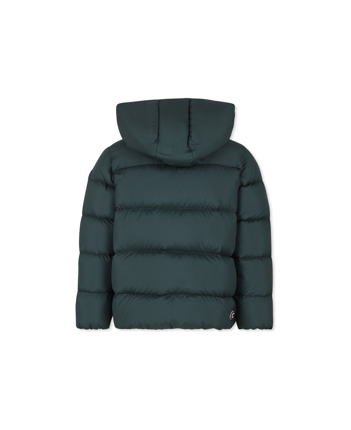 Colmar Green Down Jacket For Boy With Logo - Bottle