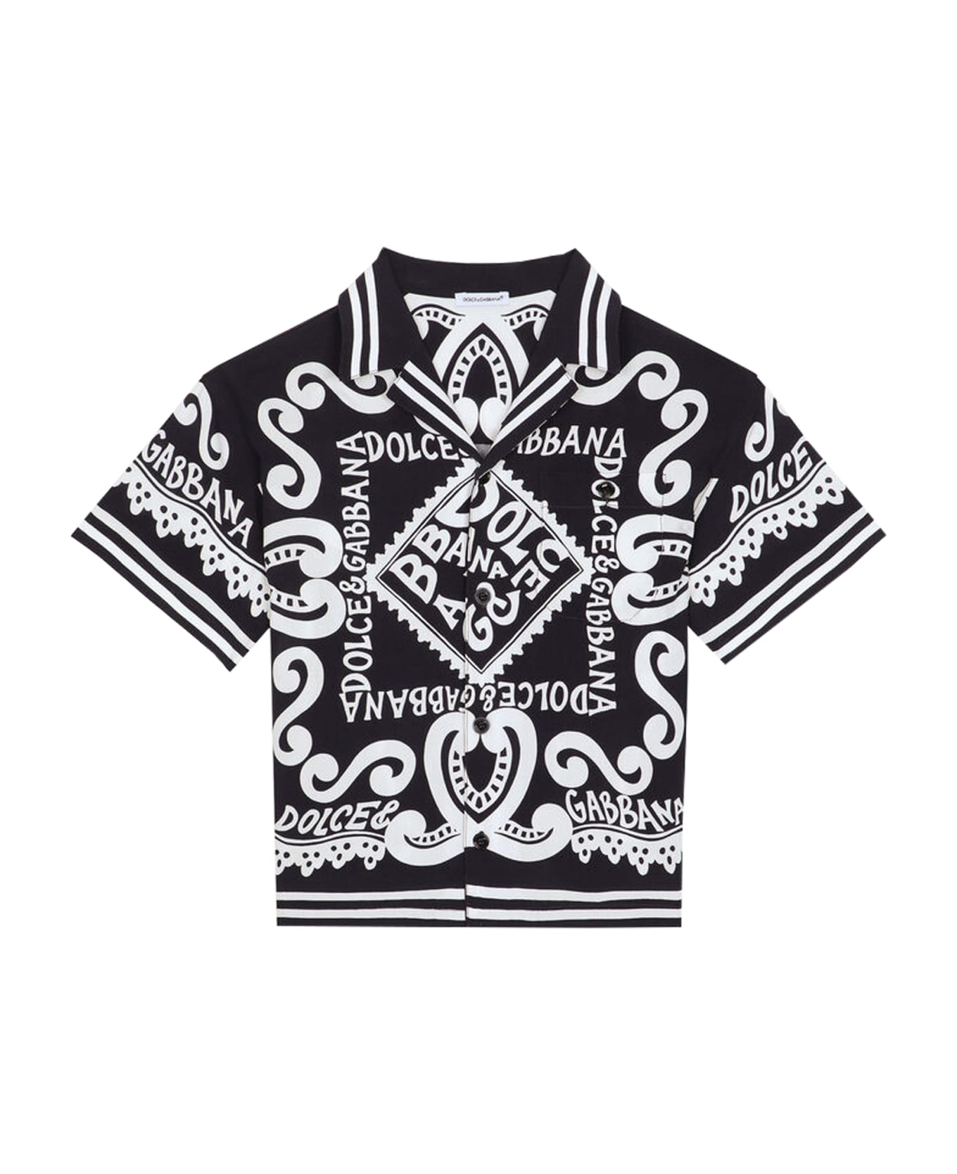 Dolce & Gabbana Javanese Shirt With Marine Print - Multicolor