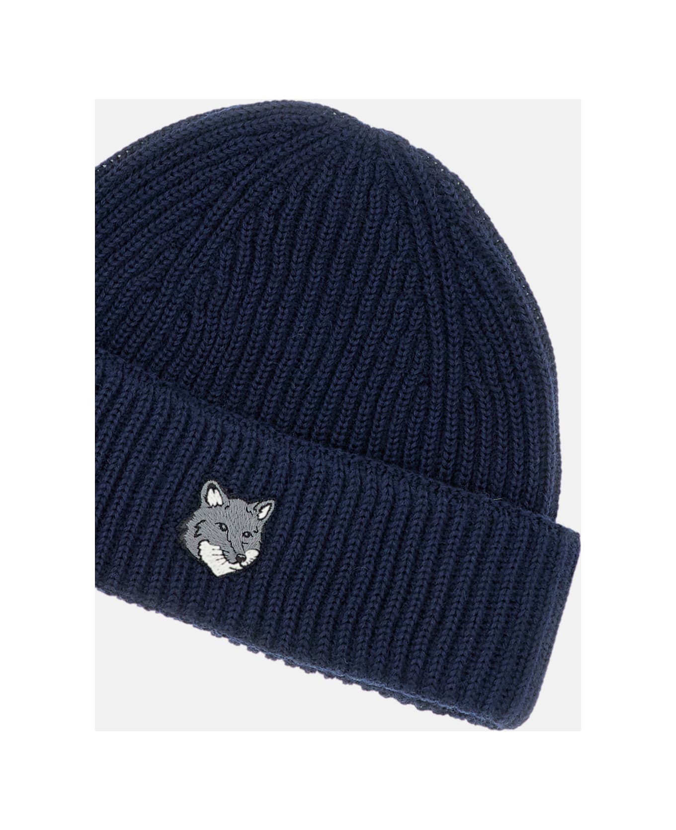 Maison Kitsuné Wool Hat - Blue
