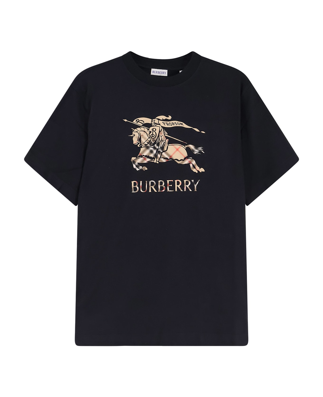 Burberry Ekd Ombré Cotton T-shirt - Black