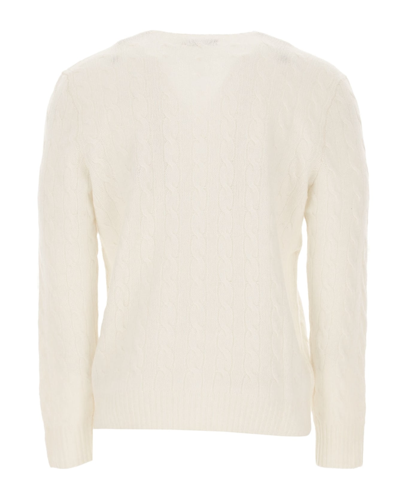 Polo Ralph Lauren Cream White Wool-cashmere Blend Jumper - Andover Cream