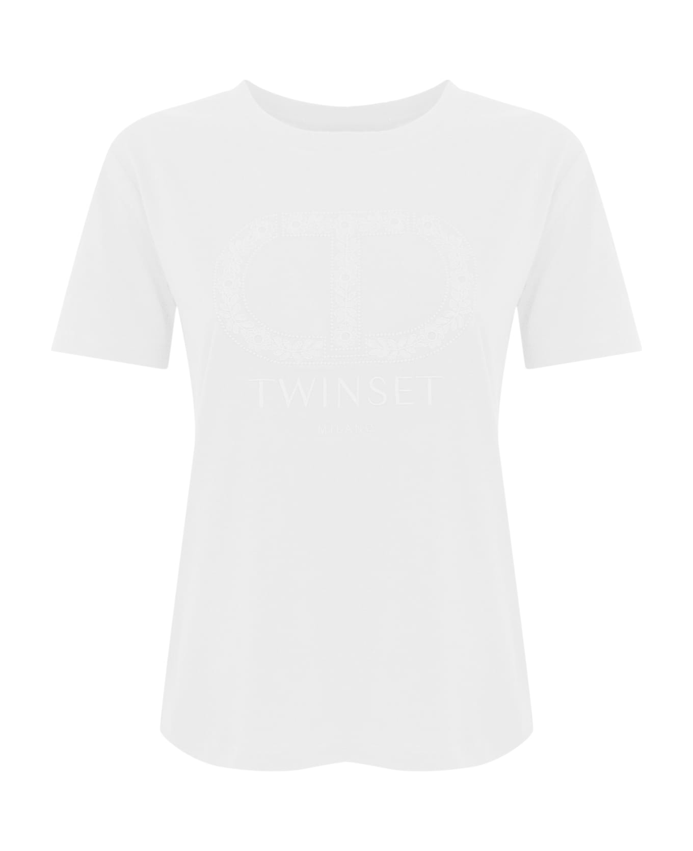 TwinSet Oval-t Cotton T-shirt - Bianco