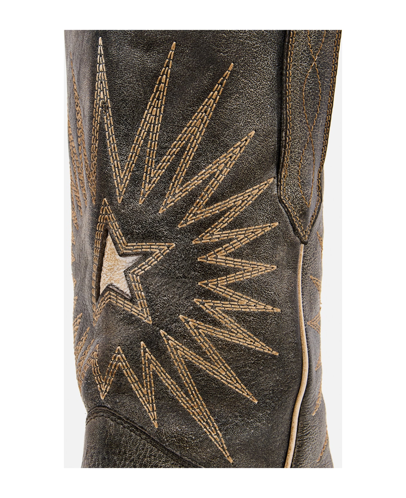 Golden Goose 4mm Wish Star Leather Boots - Nero