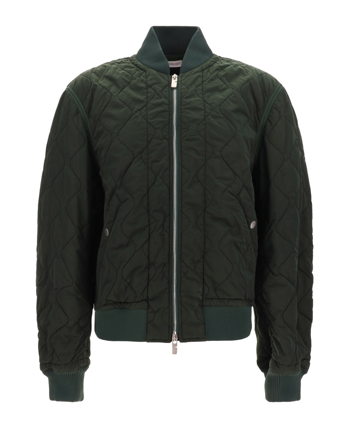 Burberry Long Sleeved Quilted Zip-up Bomber Jacket - Ivy ジャケット